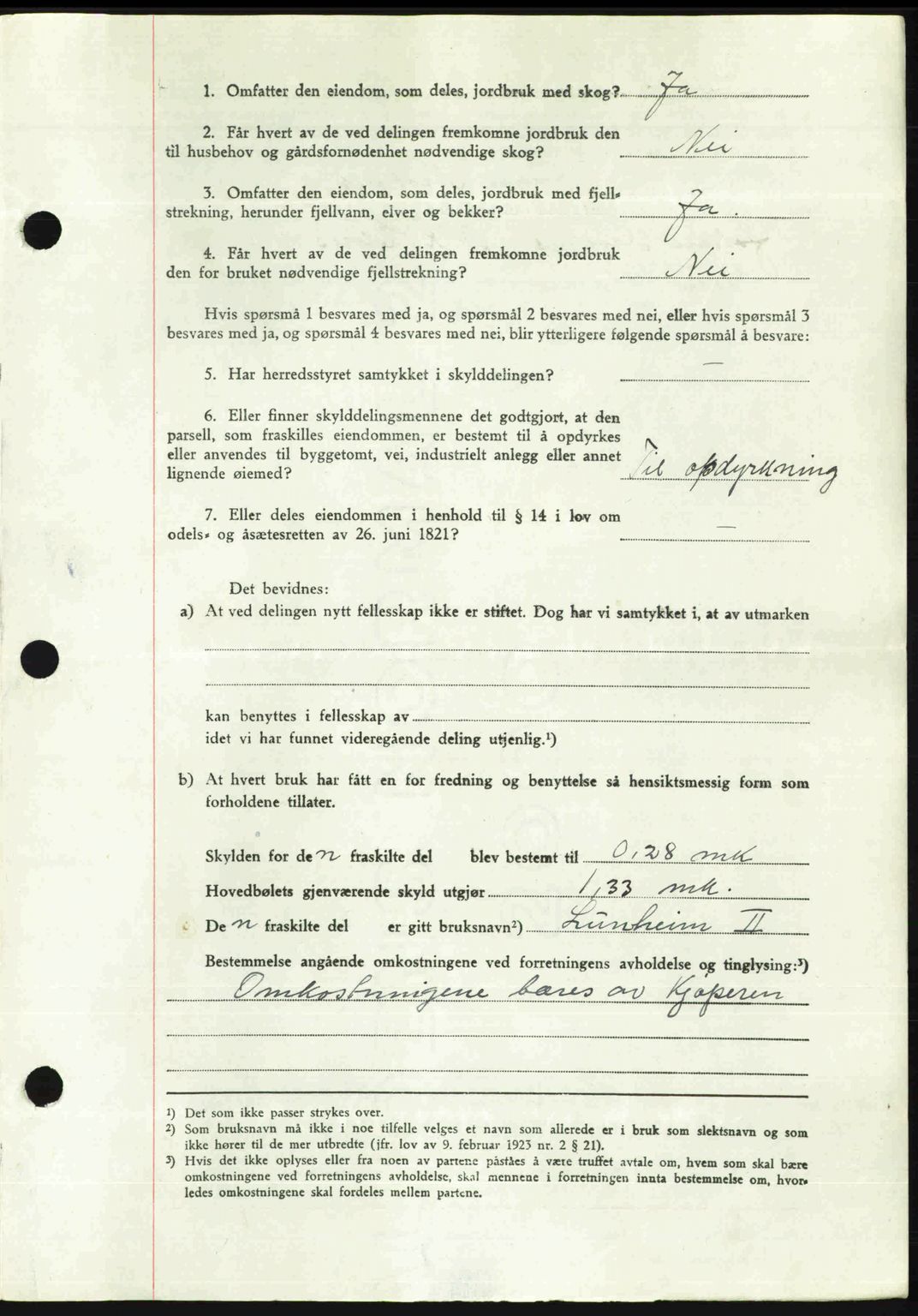 Romsdal sorenskriveri, AV/SAT-A-4149/1/2/2C: Pantebok nr. A21, 1946-1946, Dagboknr: 2801/1946