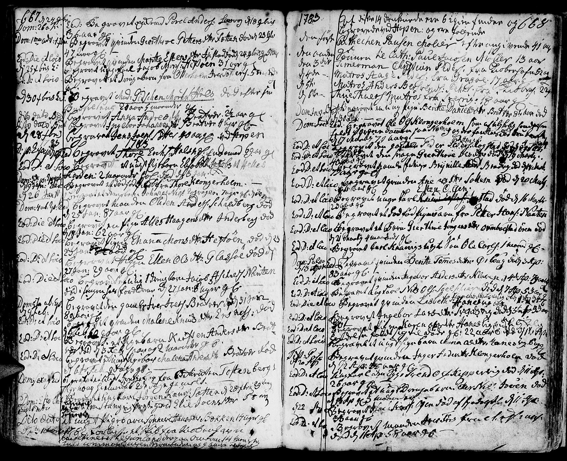 Ministerialprotokoller, klokkerbøker og fødselsregistre - Møre og Romsdal, AV/SAT-A-1454/581/L0932: Ministerialbok nr. 581A02, 1767-1823, s. 667-668
