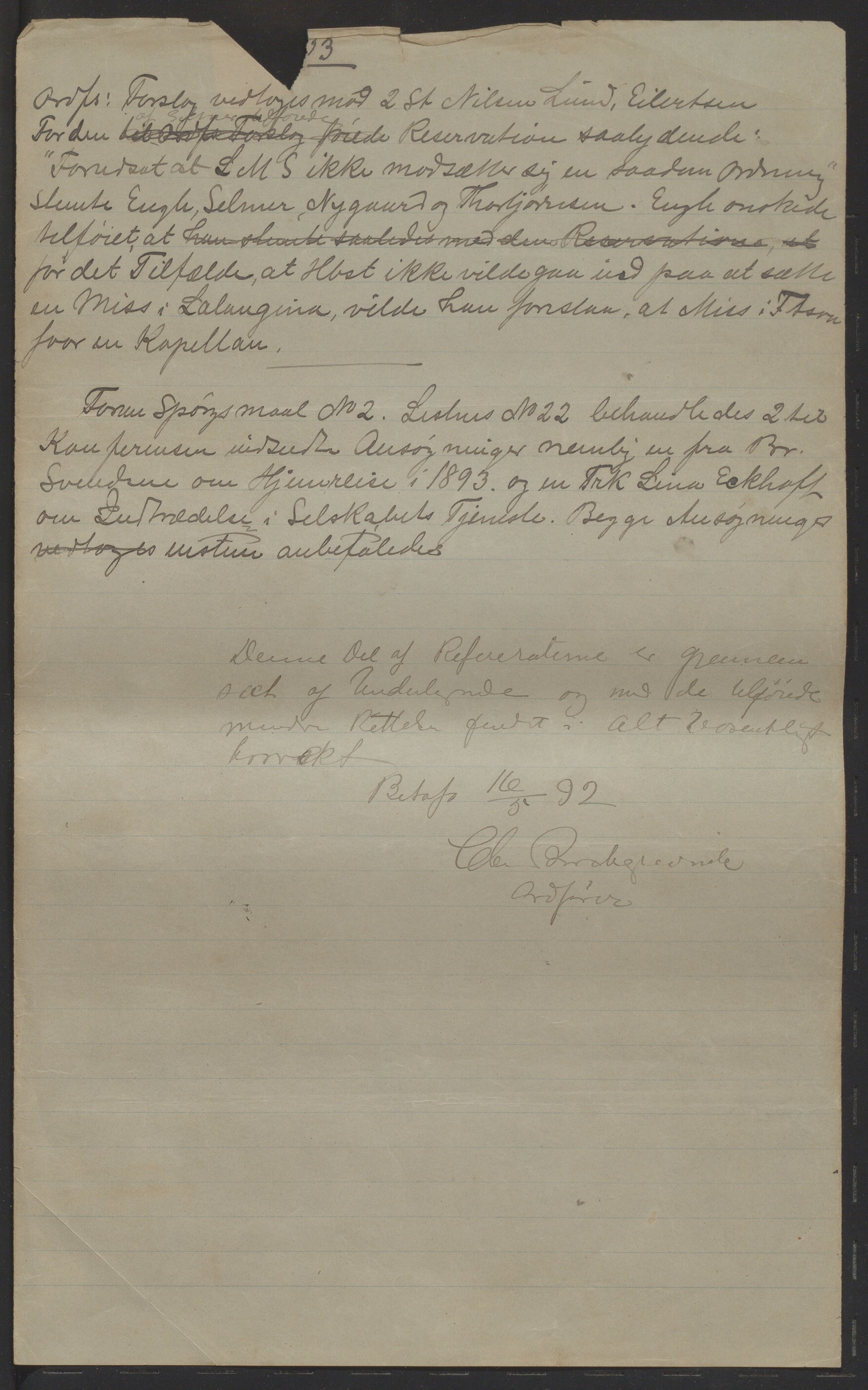 Det Norske Misjonsselskap - hovedadministrasjonen, VID/MA-A-1045/D/Da/Daa/L0038/0011: Konferansereferat og årsberetninger / Konferansereferat fra Madagaskar Innland., 1892