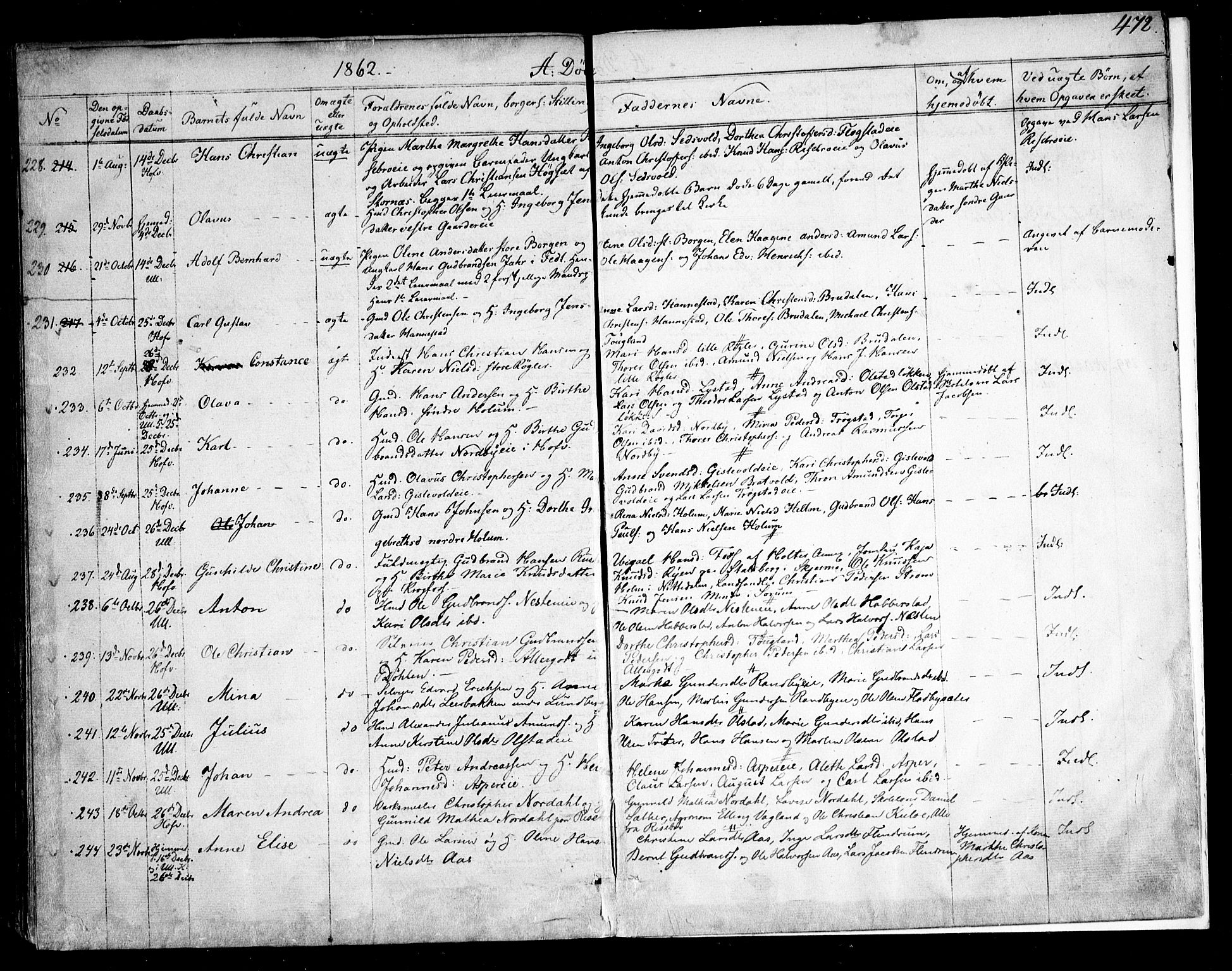 Ullensaker prestekontor Kirkebøker, AV/SAO-A-10236a/F/Fa/L0015.b: Ministerialbok nr. I 15B, 1851-1862, s. 472