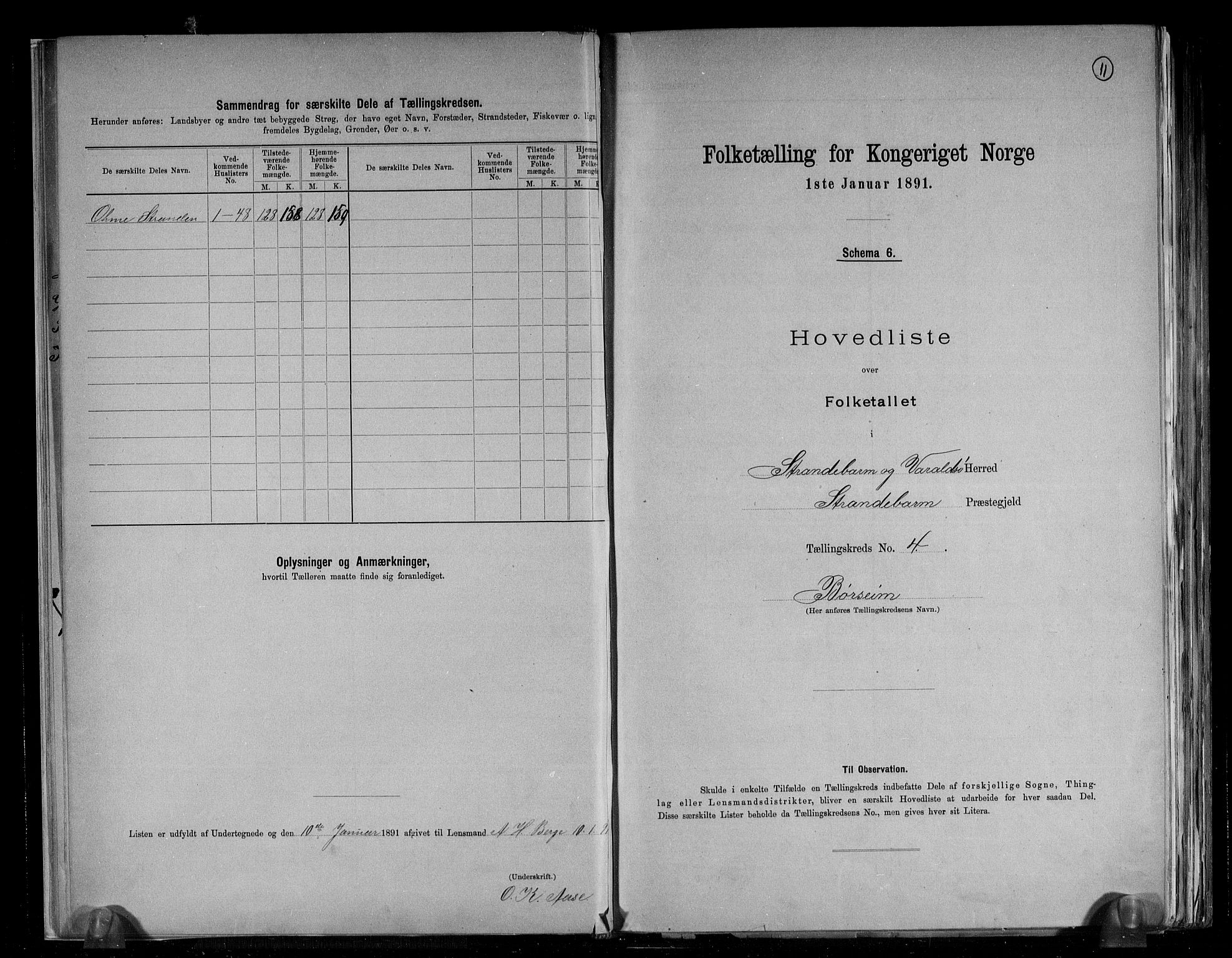 RA, Folketelling 1891 for 1226 Strandebarm og Varaldsøy herred, 1891, s. 12