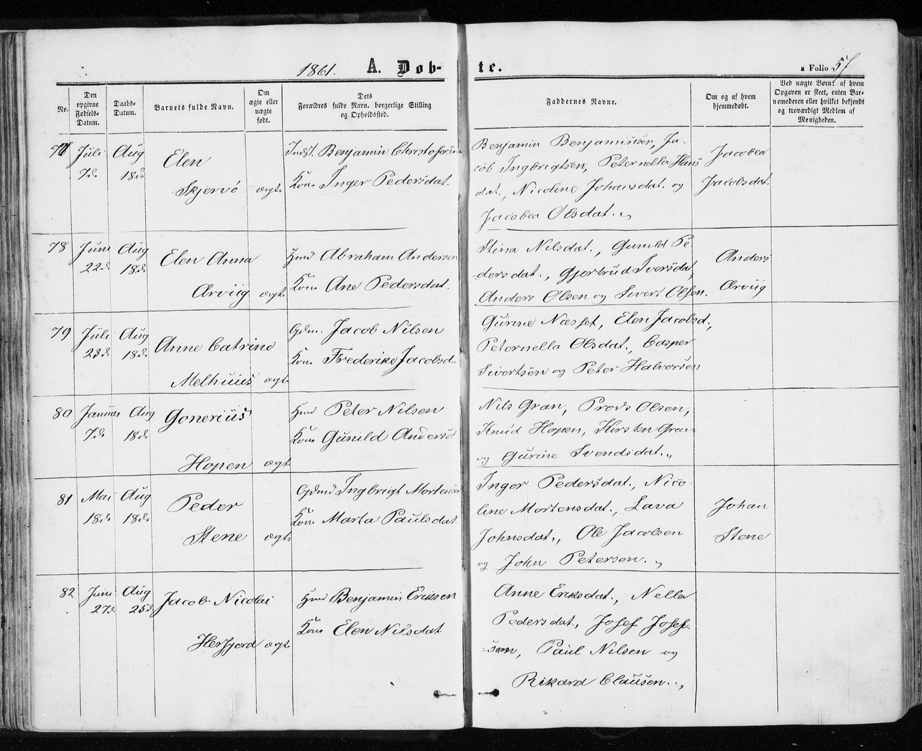 Ministerialprotokoller, klokkerbøker og fødselsregistre - Sør-Trøndelag, AV/SAT-A-1456/657/L0705: Ministerialbok nr. 657A06, 1858-1867, s. 57