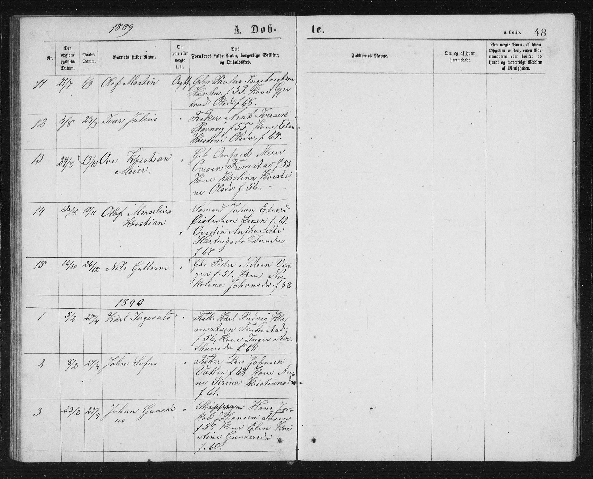 Ministerialprotokoller, klokkerbøker og fødselsregistre - Sør-Trøndelag, SAT/A-1456/662/L0756: Klokkerbok nr. 662C01, 1869-1891, s. 48