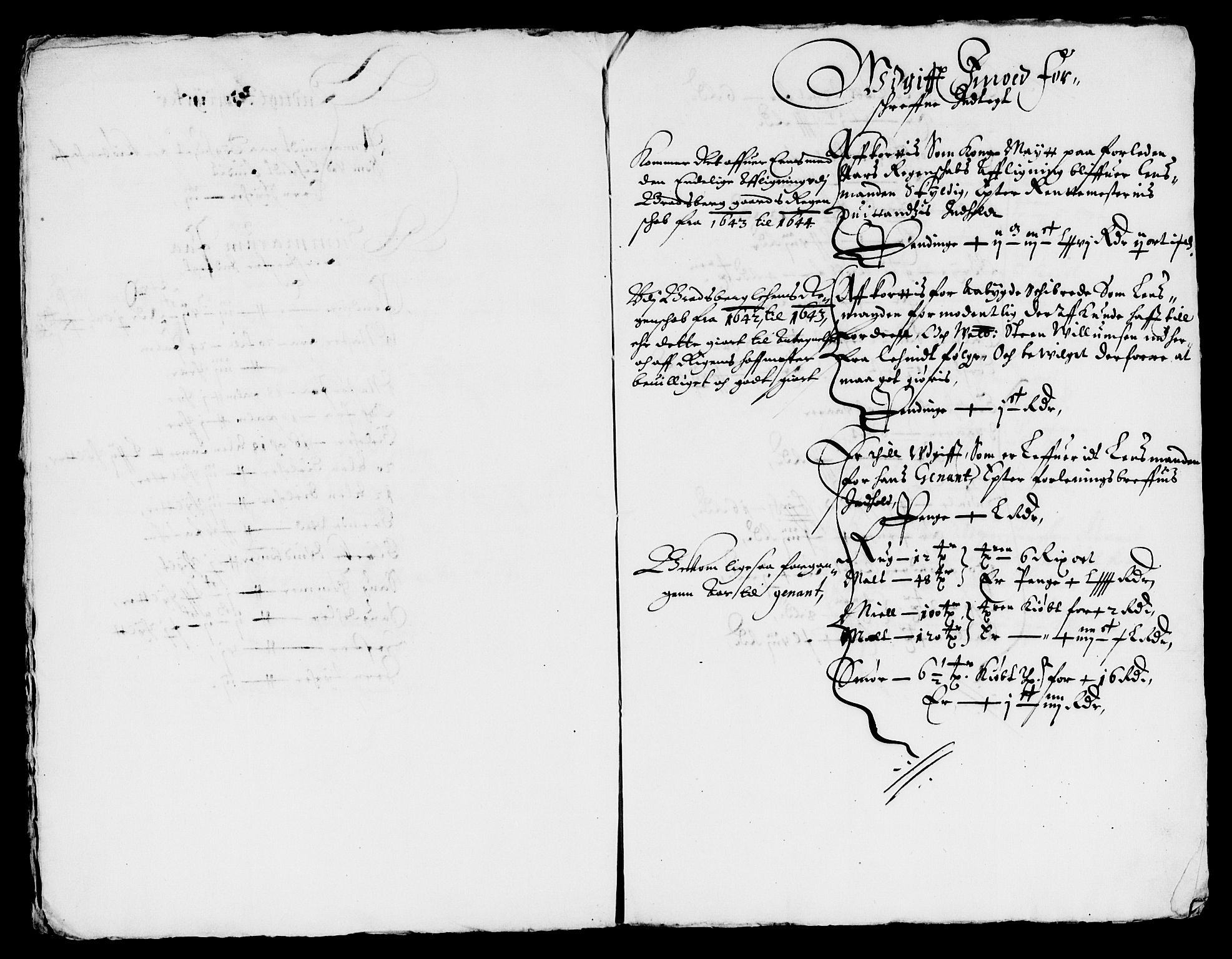 Rentekammeret inntil 1814, Reviderte regnskaper, Lensregnskaper, RA/EA-5023/R/Rb/Rbp/L0030: Bratsberg len, 1643-1645