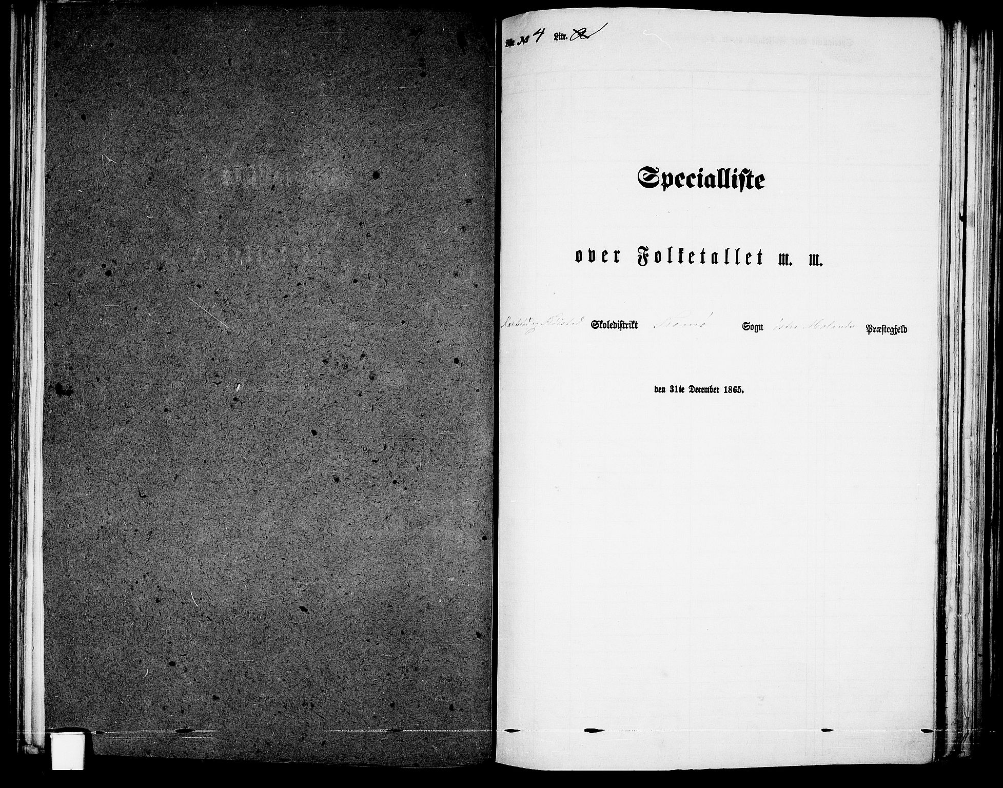 RA, Folketelling 1865 for 0918P Austre Moland prestegjeld, 1865, s. 144