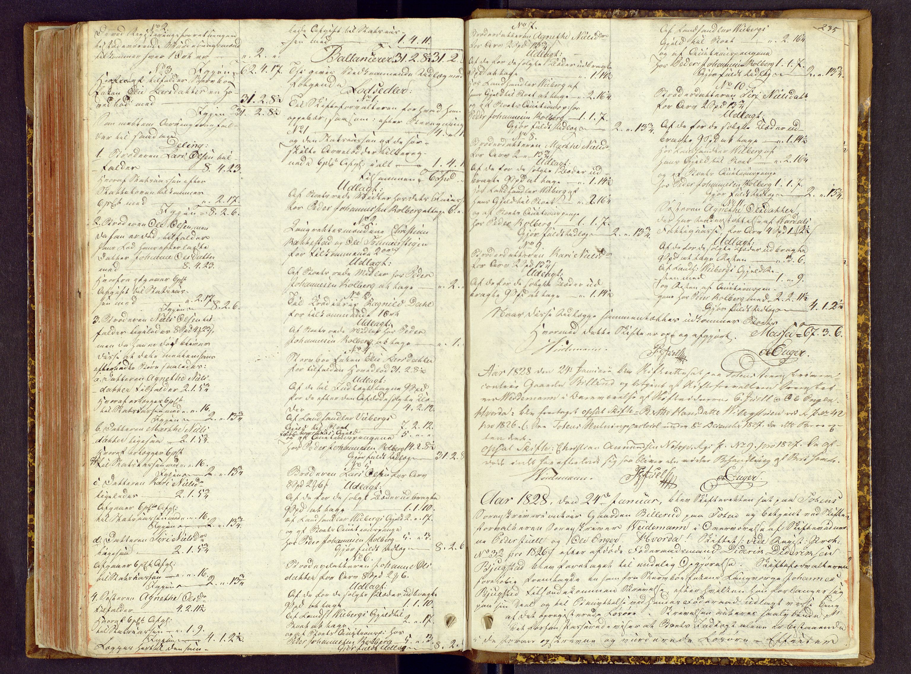 Toten tingrett, AV/SAH-TING-006/J/Jc/L0001: Skifteutlodningsprotokoll - Vardal, 1810-1828, s. 234b-235a