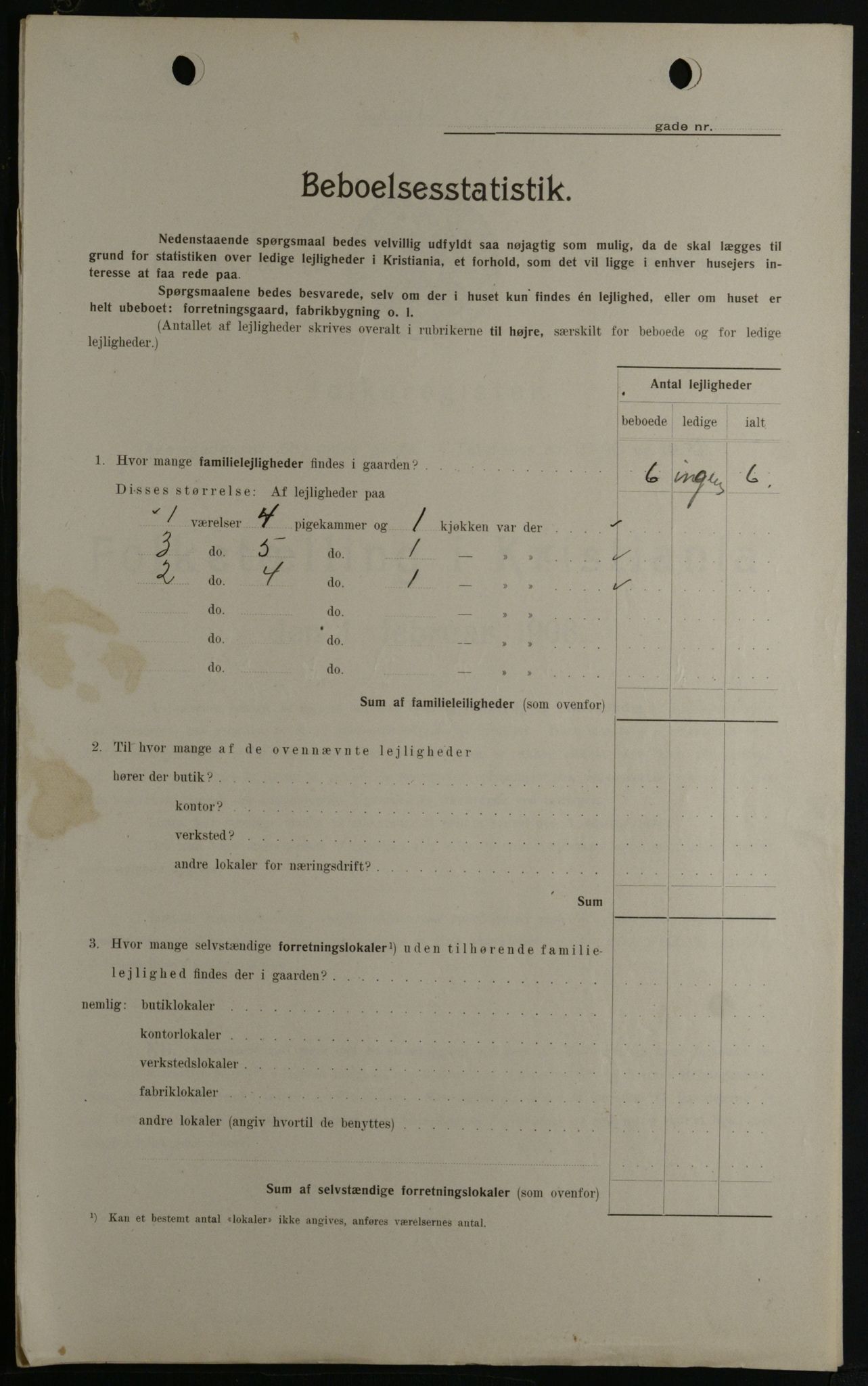 OBA, Kommunal folketelling 1.2.1908 for Kristiania kjøpstad, 1908, s. 12018