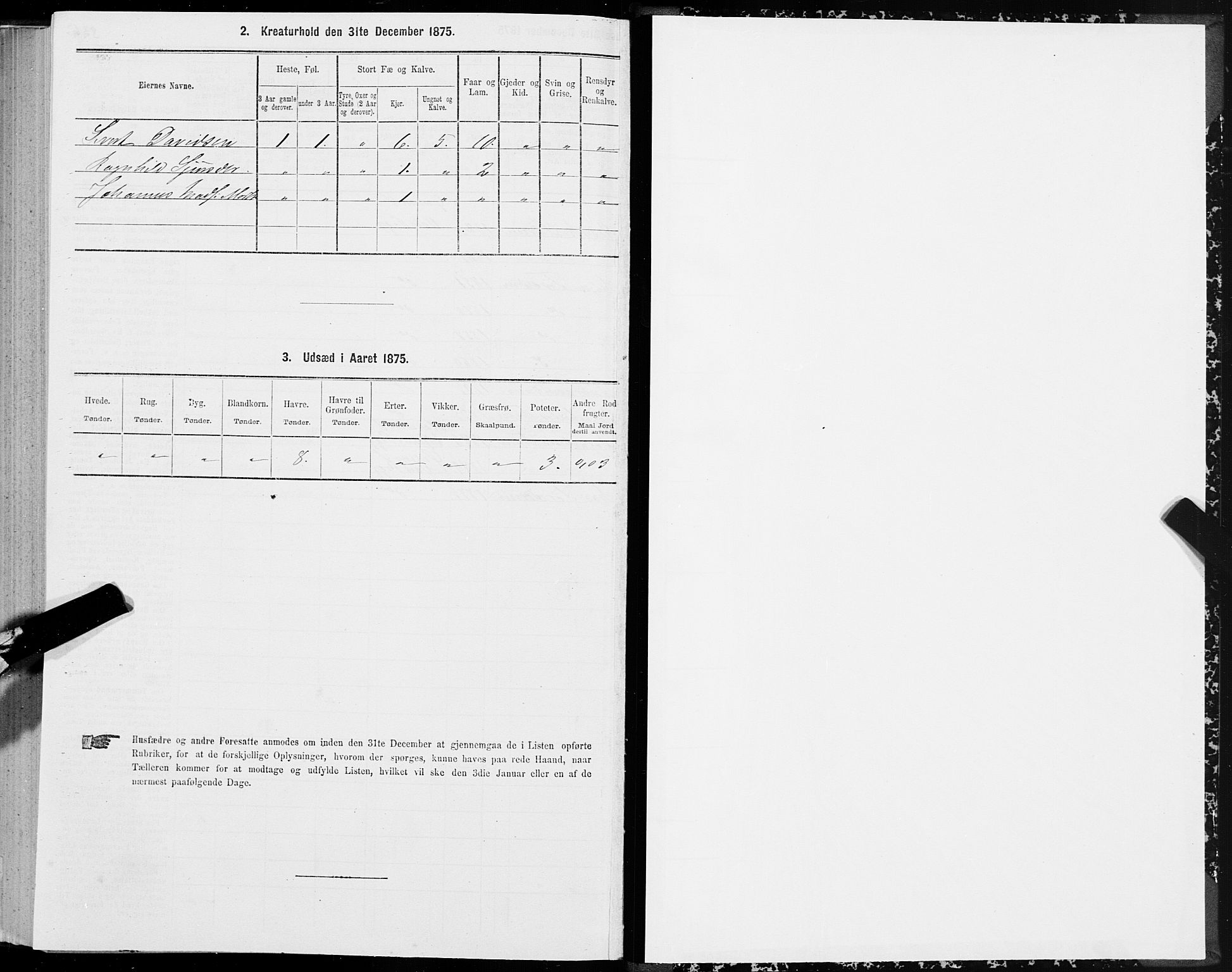 SAT, Folketelling 1875 for 1519P Volda prestegjeld, 1875