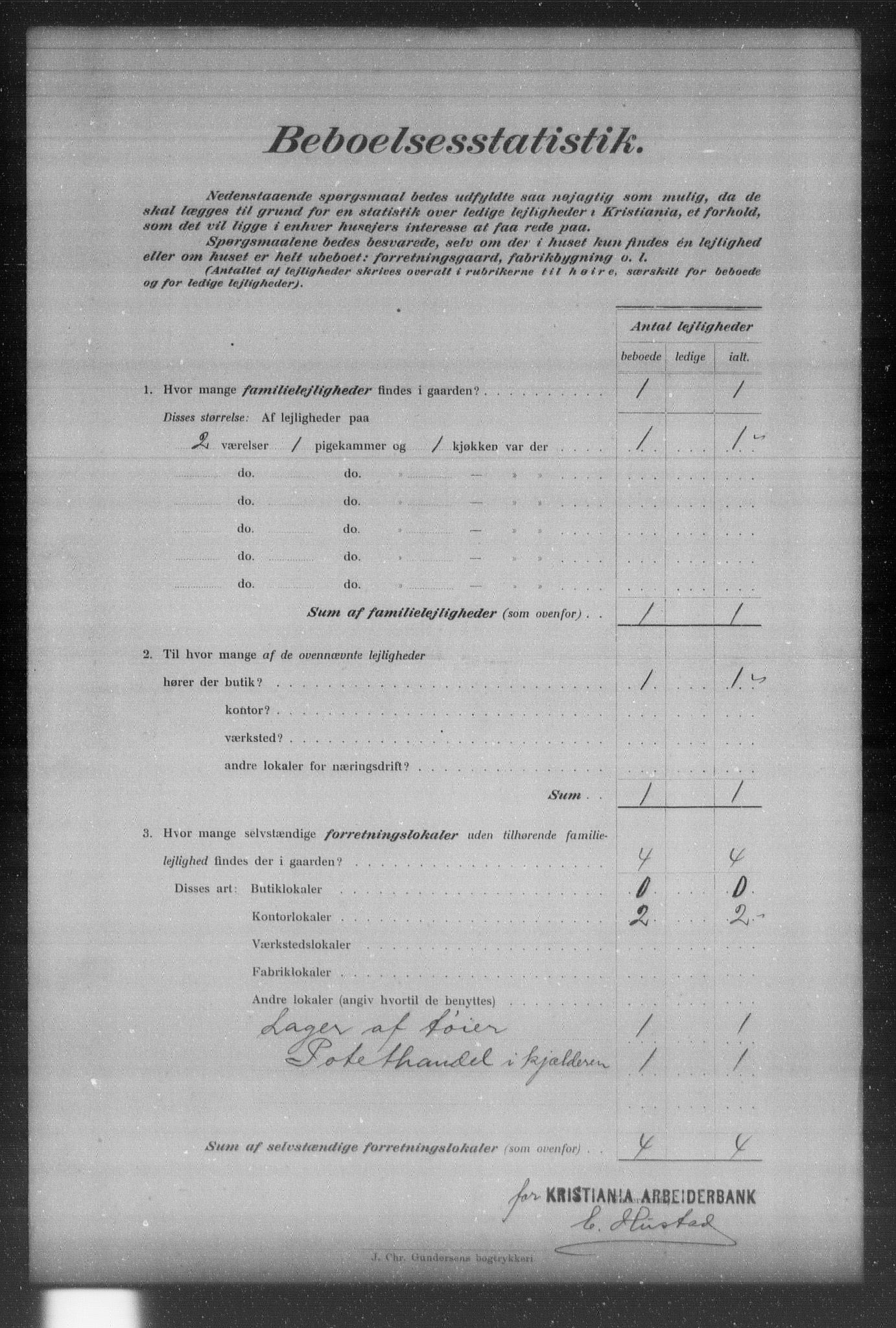 OBA, Kommunal folketelling 31.12.1903 for Kristiania kjøpstad, 1903, s. 15874