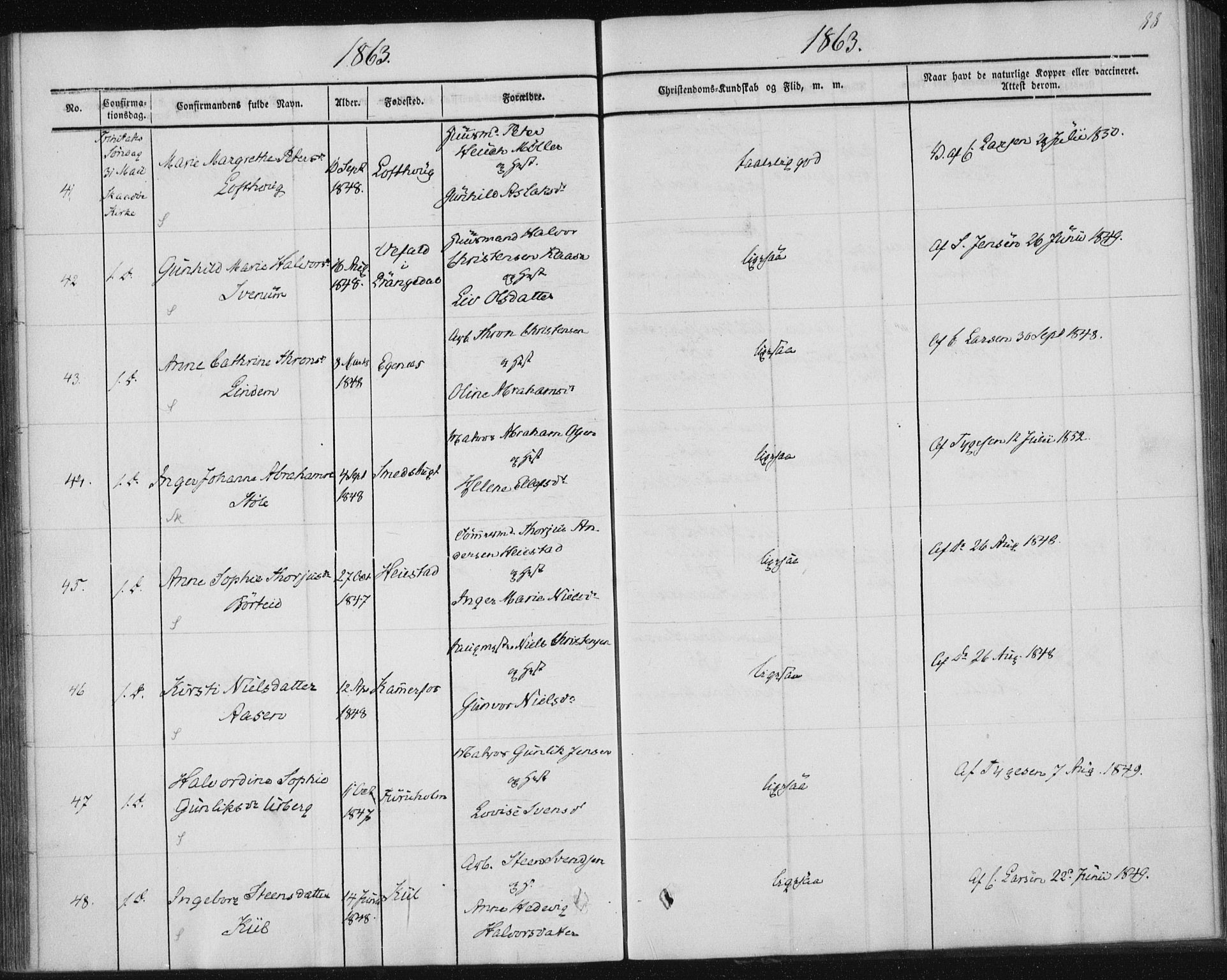Sannidal kirkebøker, AV/SAKO-A-296/F/Fa/L0009: Ministerialbok nr. 9, 1855-1873, s. 88
