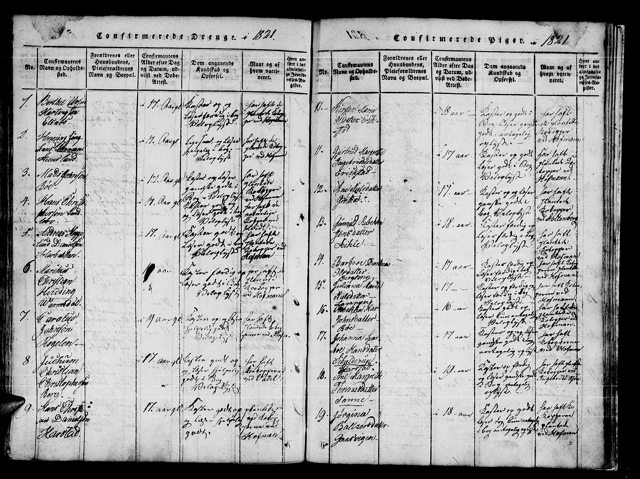 Trondenes sokneprestkontor, SATØ/S-1319/H/Ha/L0006kirke: Ministerialbok nr. 6, 1821-1827