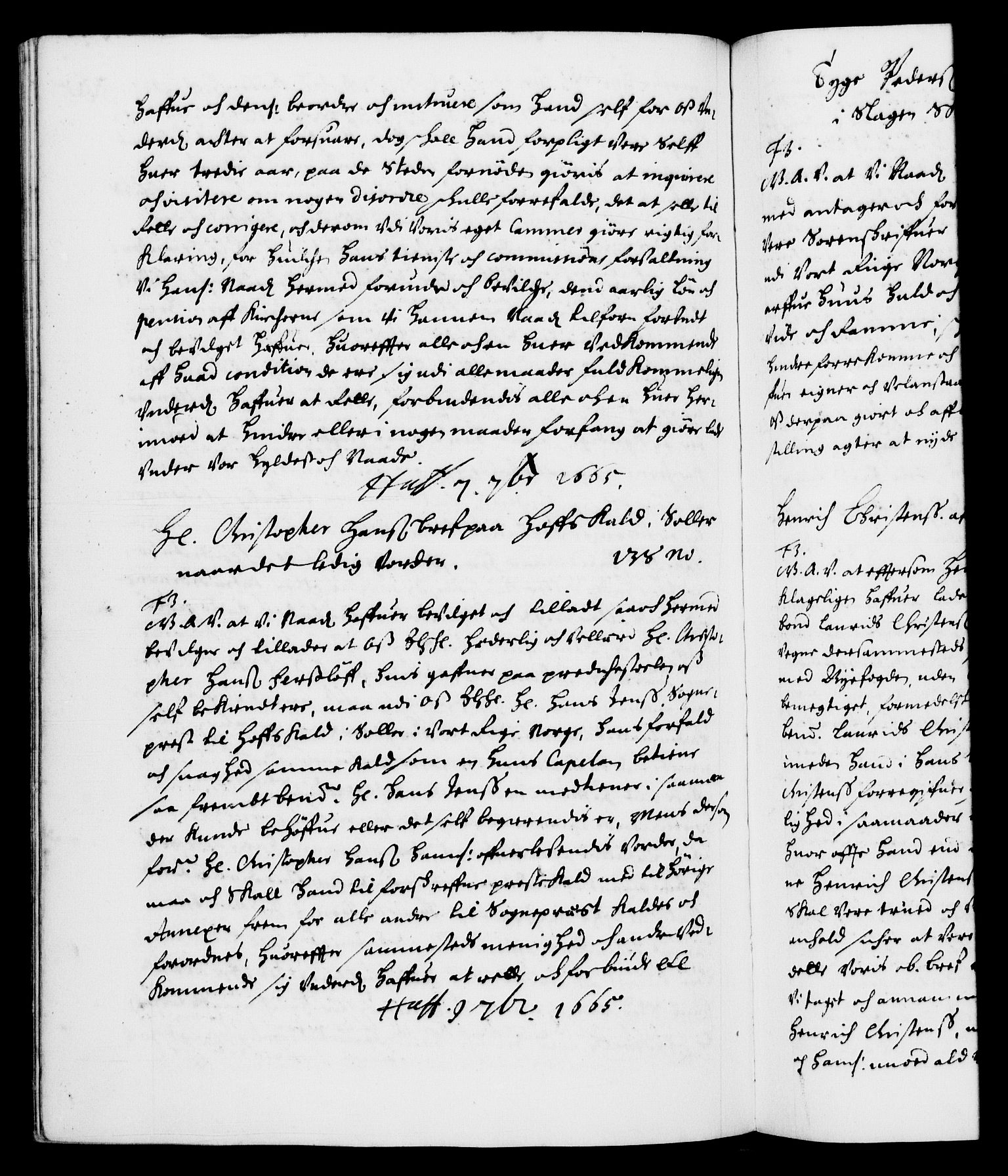 Danske Kanselli 1572-1799, AV/RA-EA-3023/F/Fc/Fca/Fcaa/L0010: Norske registre (mikrofilm), 1660-1670, s. 565b