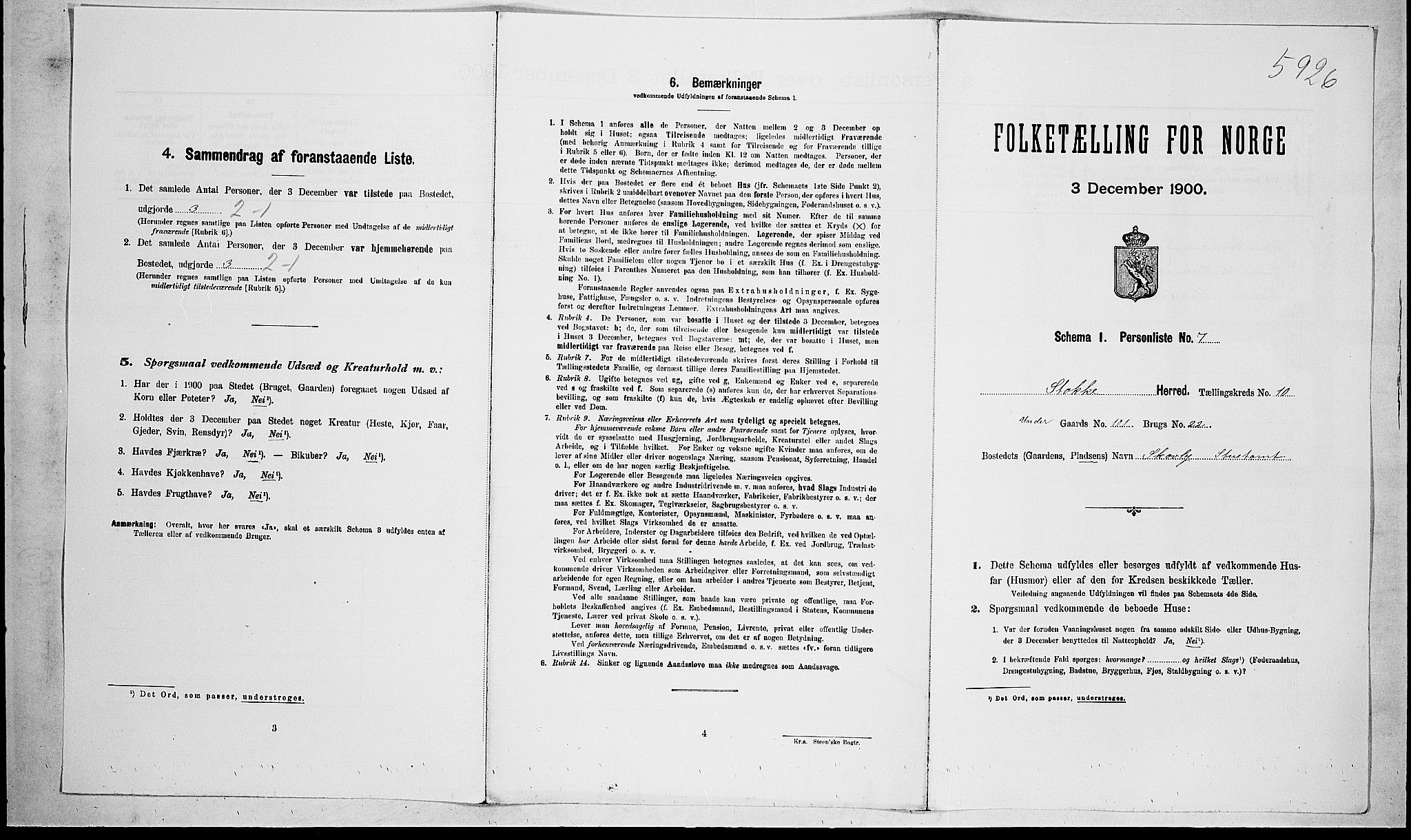 RA, Folketelling 1900 for 0720 Stokke herred, 1900, s. 1610