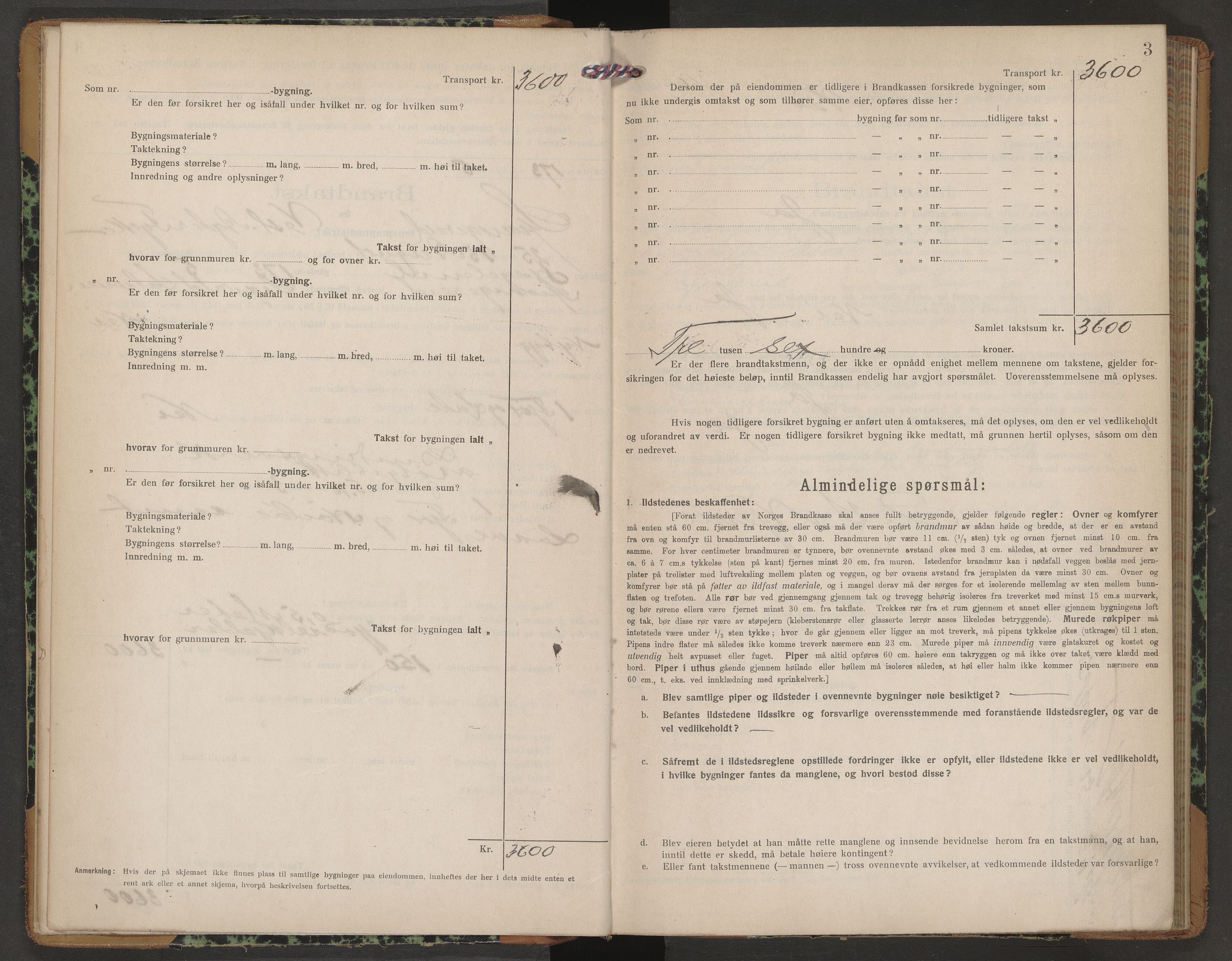 Norges Brannkasse Spangereid, AV/SAK-2241-0045/F/Fa/L0007: Branntakstprotokoll nr. 7, 1925-1931