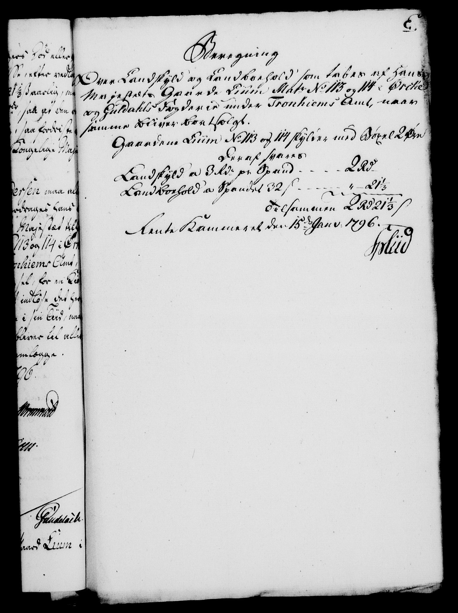 Rentekammeret, Kammerkanselliet, RA/EA-3111/G/Gf/Gfa/L0078: Norsk relasjons- og resolusjonsprotokoll (merket RK 52.78), 1796, s. 429