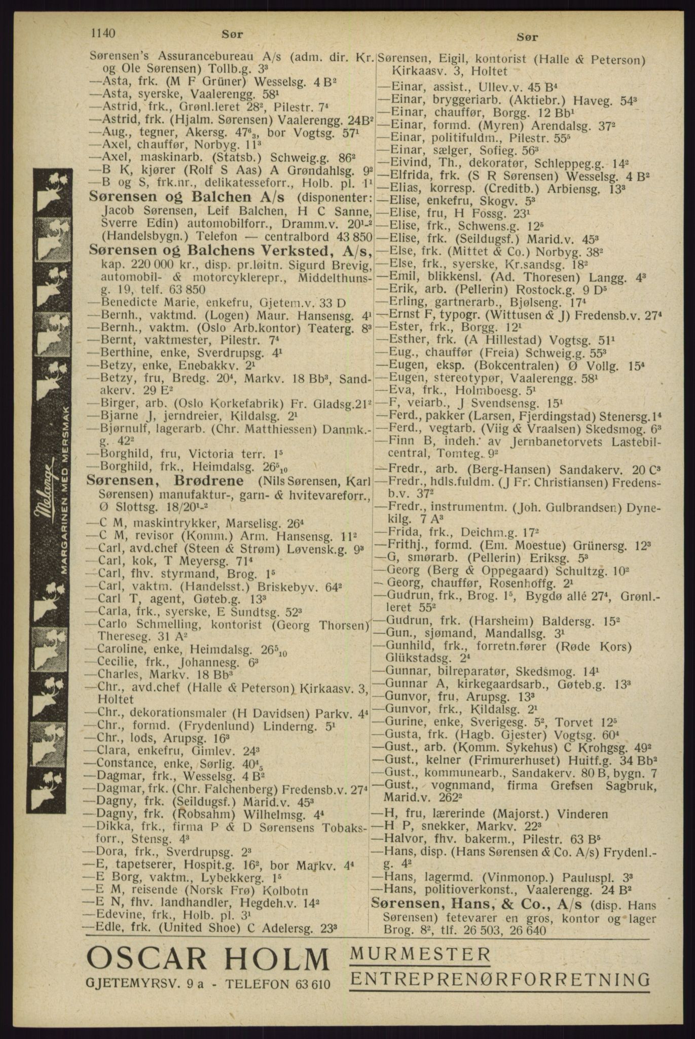 Kristiania/Oslo adressebok, PUBL/-, 1929, s. 1140