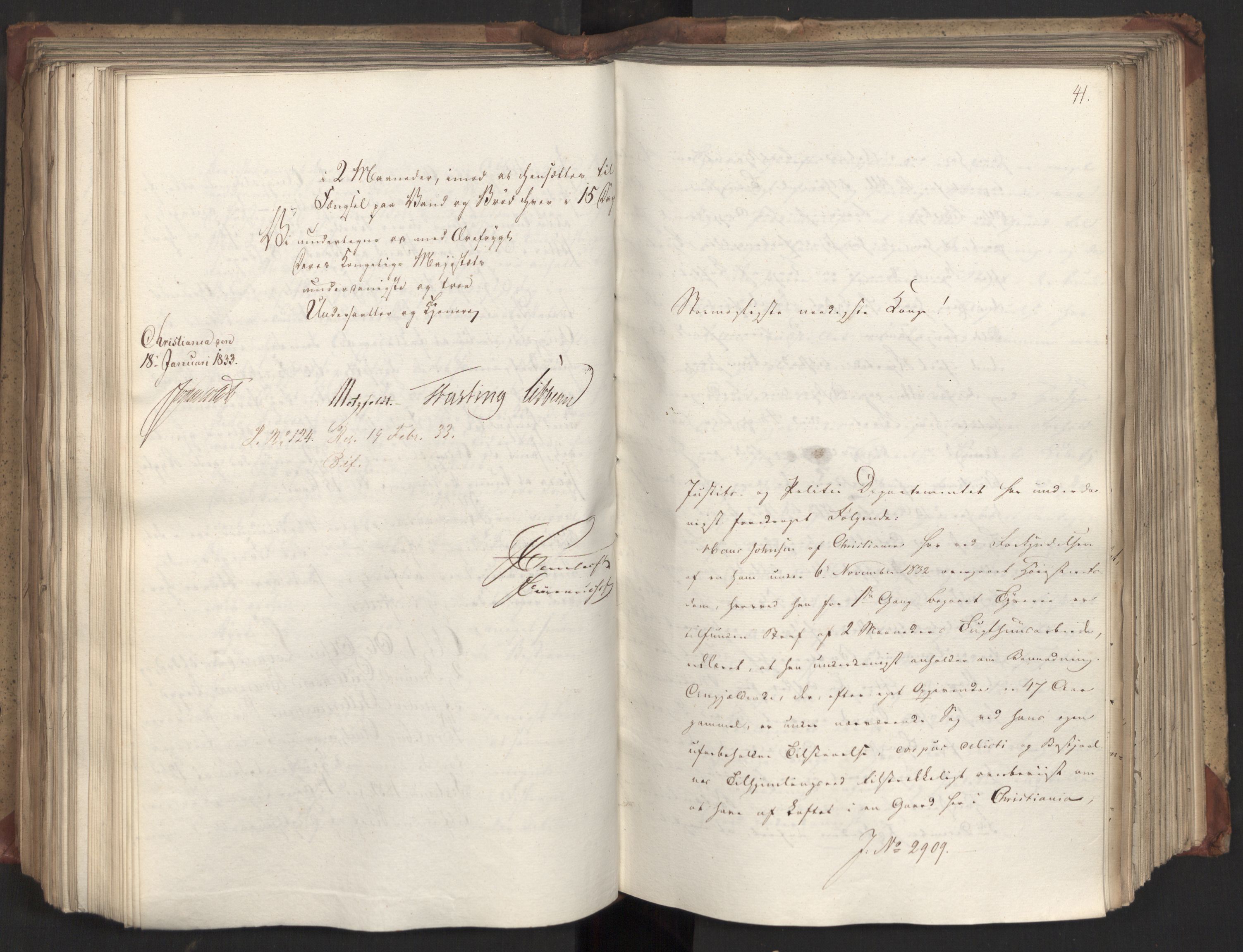 Statsrådsavdelingen i Stockholm, AV/RA-S-1003/D/Da/L0082: Regjeringsinnstillinger nr. 2858-2979, 1833, s. 306