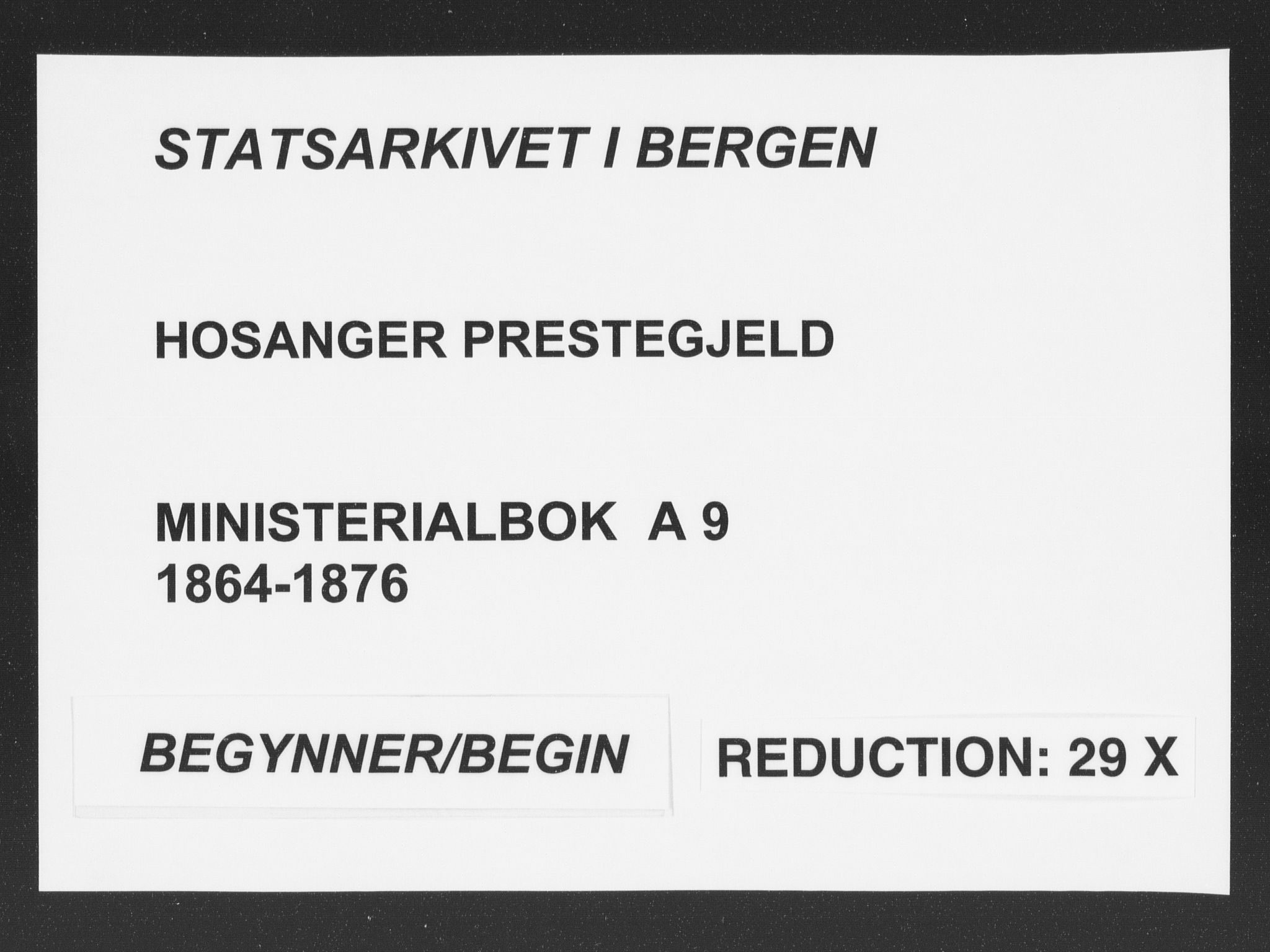 Hosanger sokneprestembete, SAB/A-75801/H/Haa: Ministerialbok nr. A 9, 1864-1876
