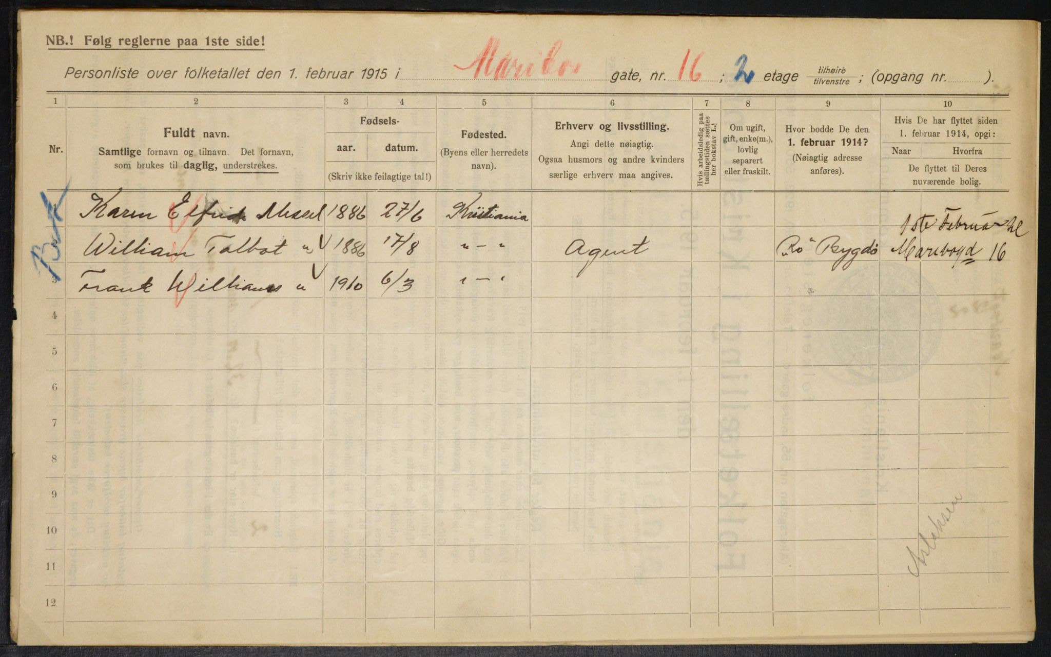 OBA, Kommunal folketelling 1.2.1915 for Kristiania, 1915, s. 59970