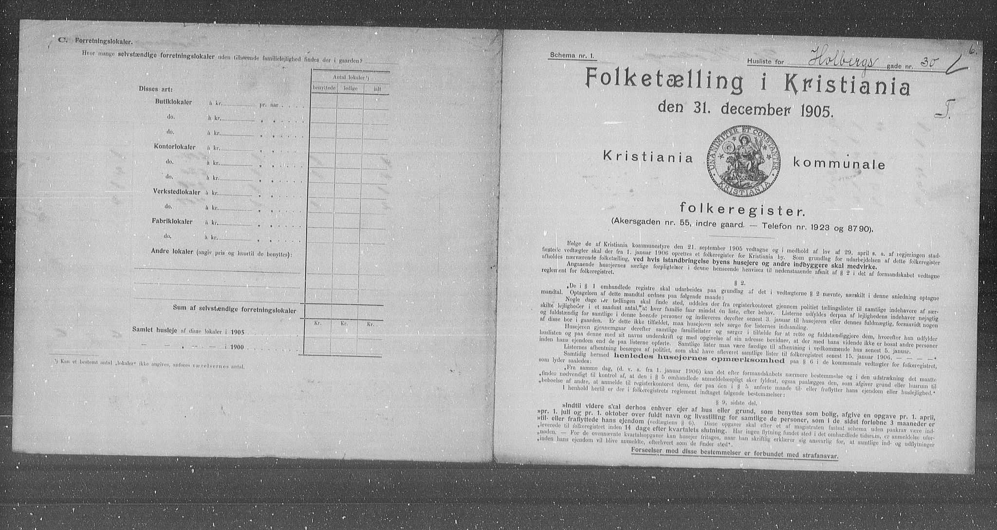 OBA, Kommunal folketelling 31.12.1905 for Kristiania kjøpstad, 1905, s. 21054