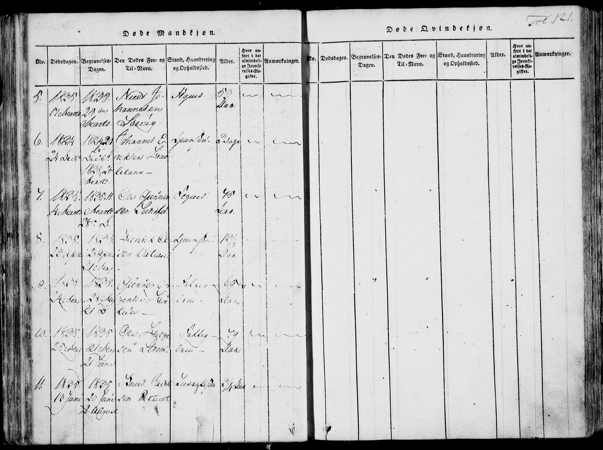 Skjold sokneprestkontor, SAST/A-101847/H/Ha/Haa/L0003: Ministerialbok nr. A 3, 1815-1835, s. 121