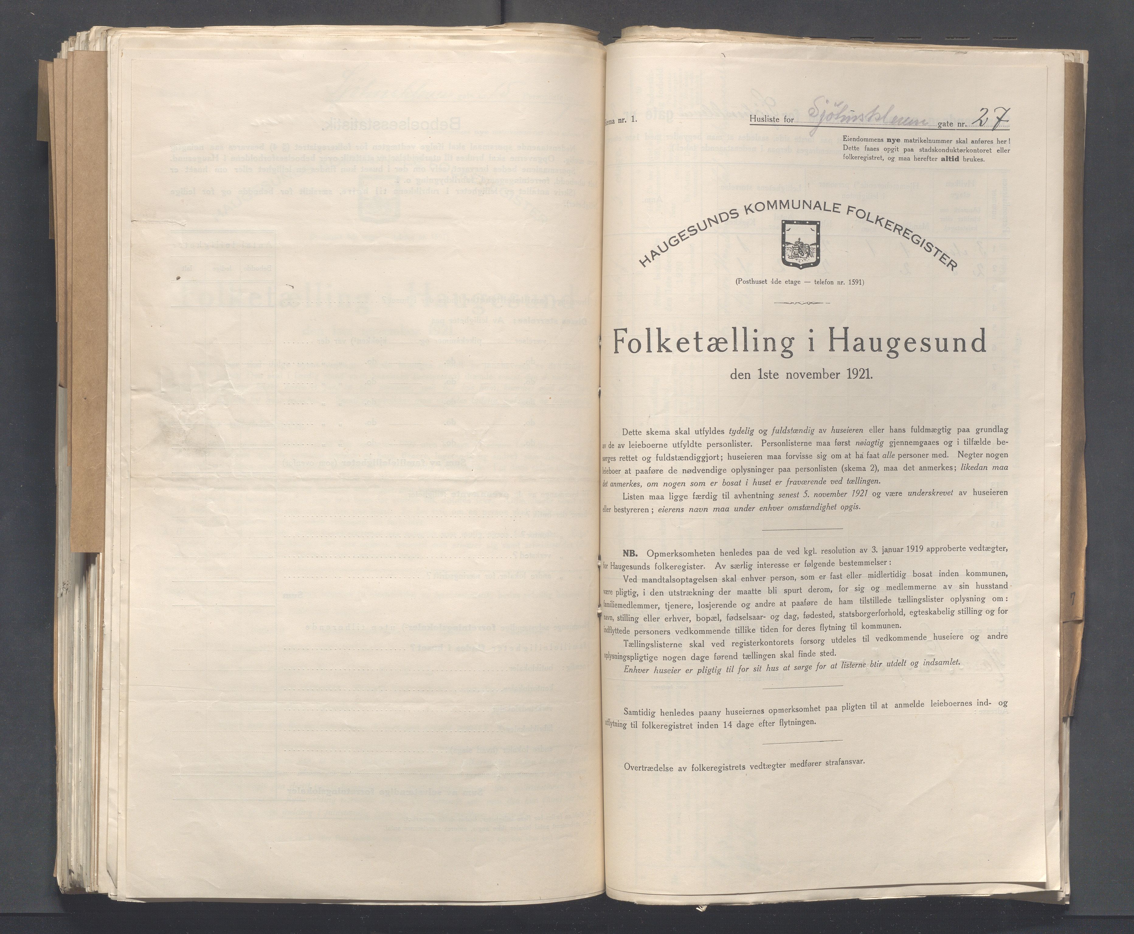 IKAR, Kommunal folketelling 1.11.1921 for Haugesund, 1921, s. 6573