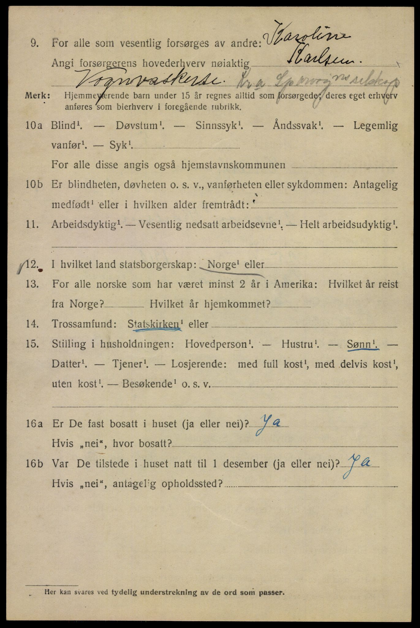 SAO, Folketelling 1920 for 0301 Kristiania kjøpstad, 1920, s. 463144