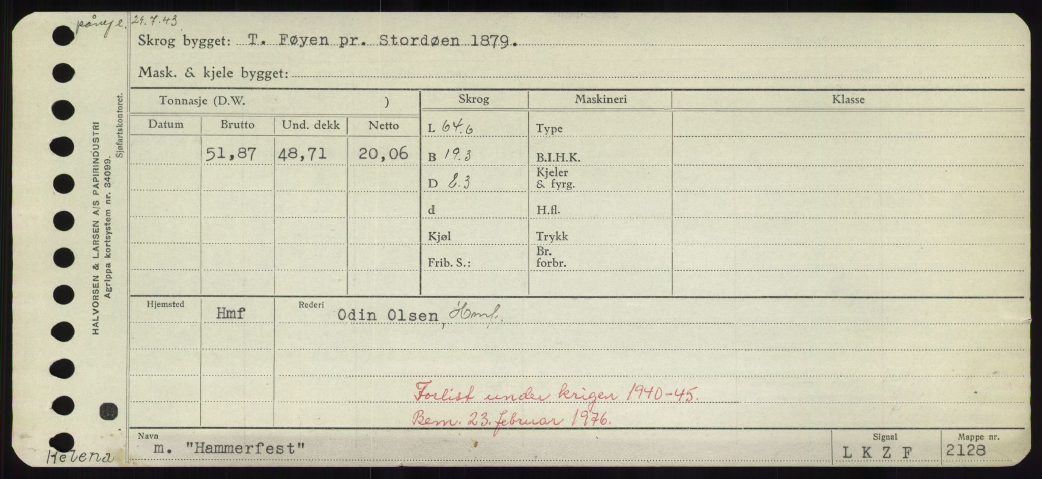 Sjøfartsdirektoratet med forløpere, Skipsmålingen, AV/RA-S-1627/H/Hd/L0014: Fartøy, H-Havl, s. 175