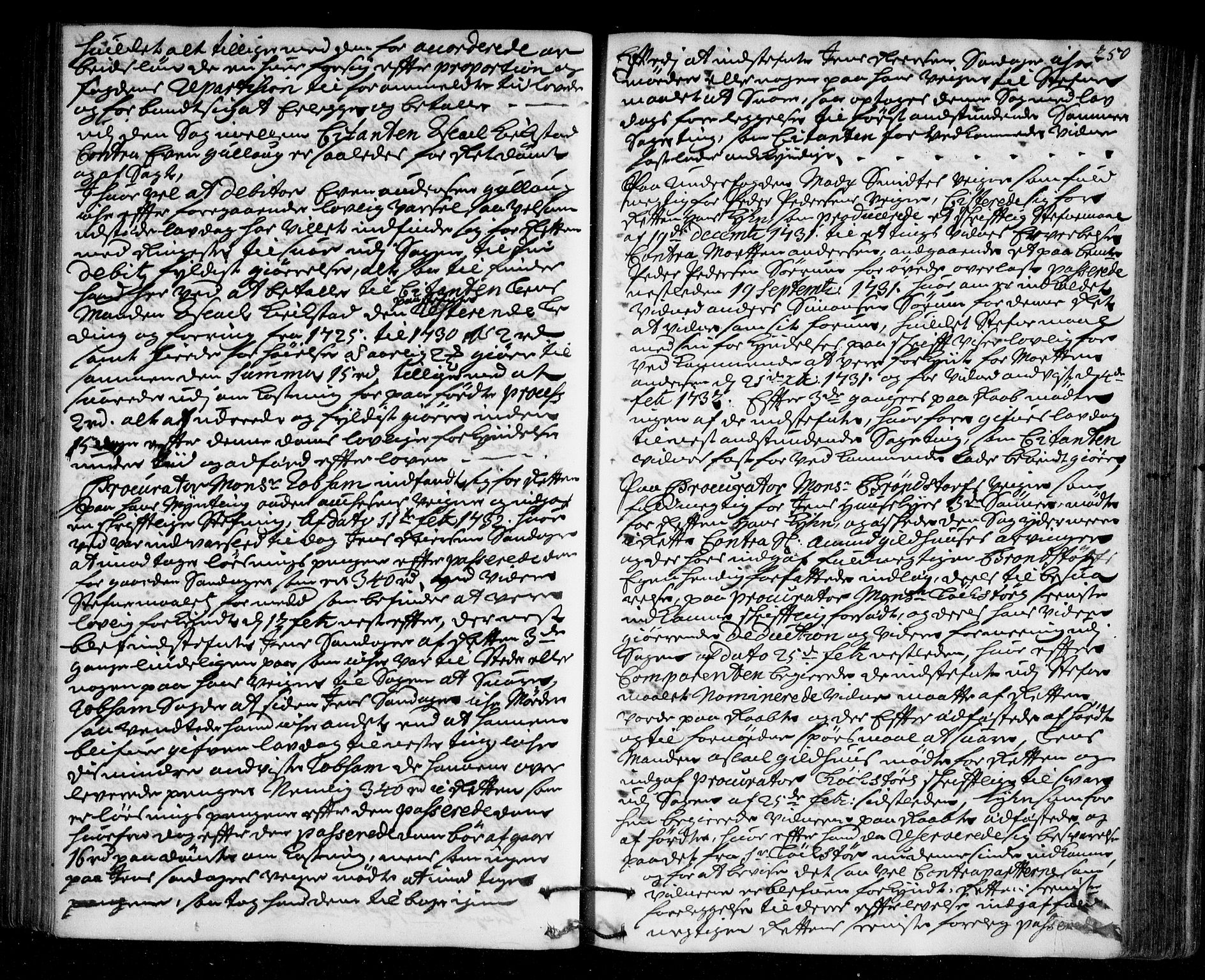 Lier, Røyken og Hurum sorenskriveri, SAKO/A-89/F/Fa/L0046: Tingbok, 1729-1733, s. 250