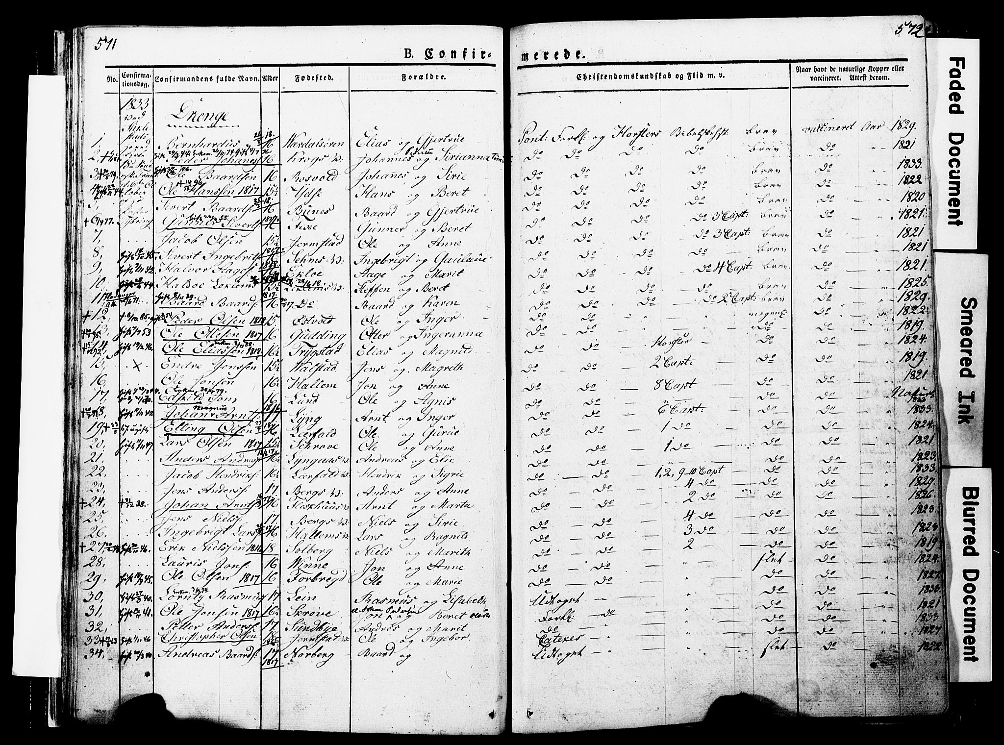 Ministerialprotokoller, klokkerbøker og fødselsregistre - Nord-Trøndelag, SAT/A-1458/723/L0243: Ministerialbok nr. 723A12, 1822-1851, s. 571-572