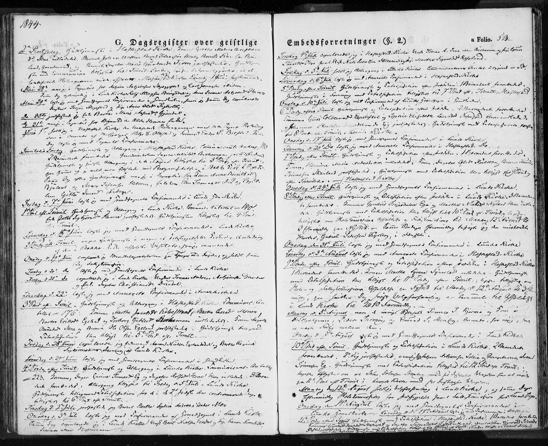 Lund sokneprestkontor, AV/SAST-A-101809/S06/L0008: Ministerialbok nr. A 7.2, 1833-1854, s. 523