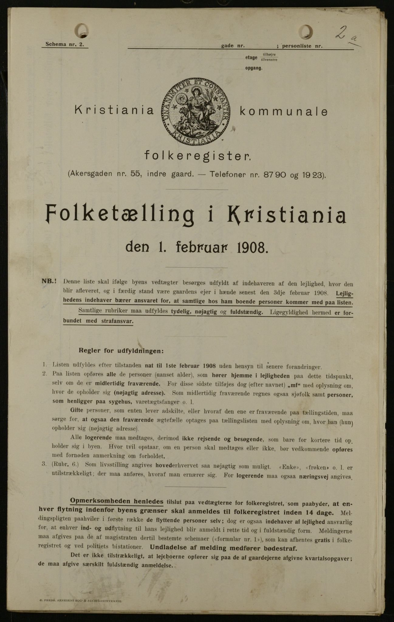 OBA, Kommunal folketelling 1.2.1908 for Kristiania kjøpstad, 1908, s. 37950