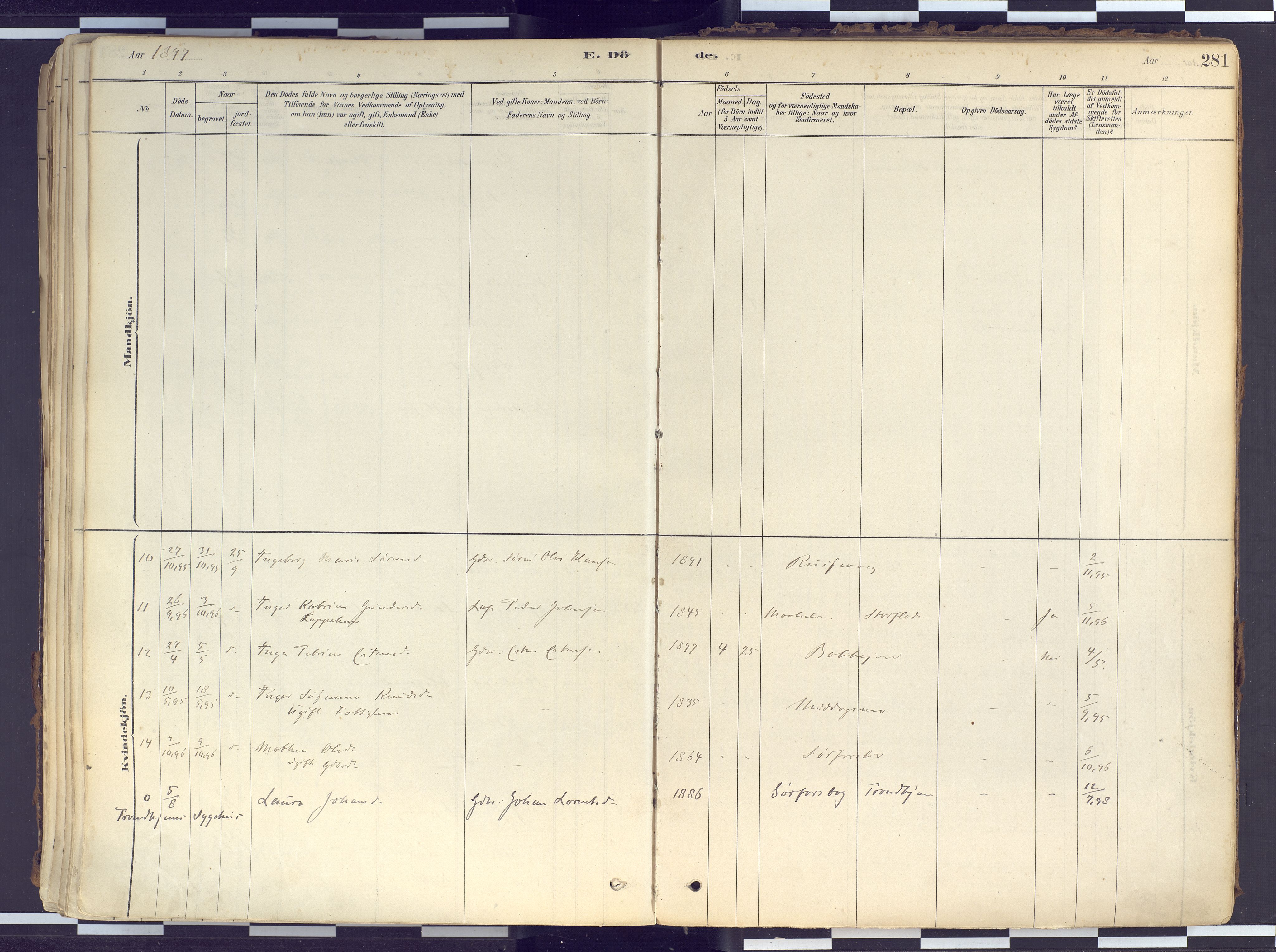 Tranøy sokneprestkontor, AV/SATØ-S-1313/I/Ia/Iaa/L0010kirke: Ministerialbok nr. 10, 1878-1904, s. 281