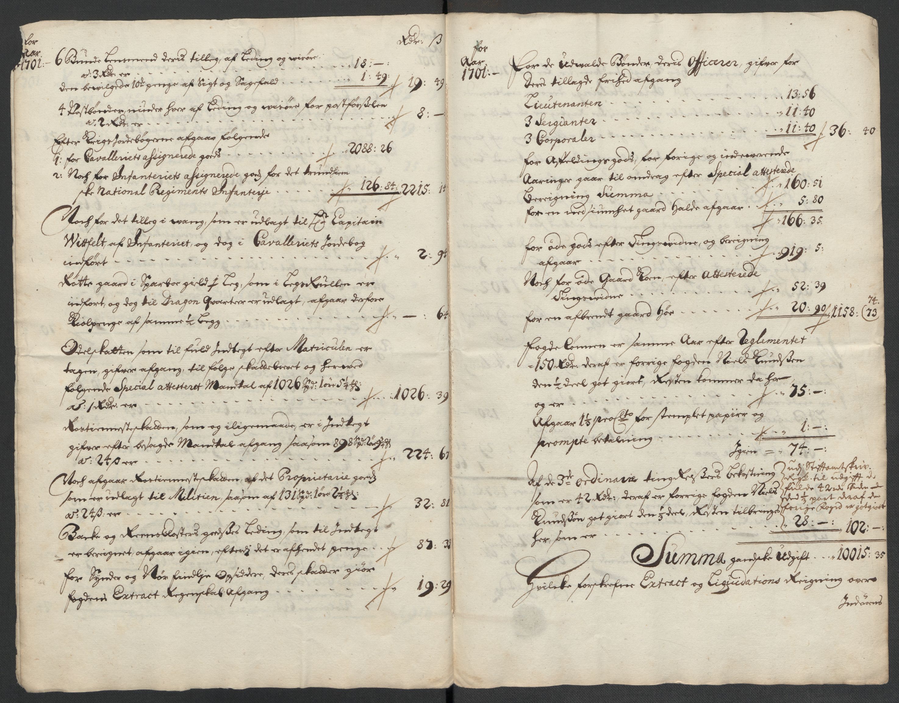 Rentekammeret inntil 1814, Reviderte regnskaper, Fogderegnskap, AV/RA-EA-4092/R63/L4312: Fogderegnskap Inderøy, 1701-1702, s. 15