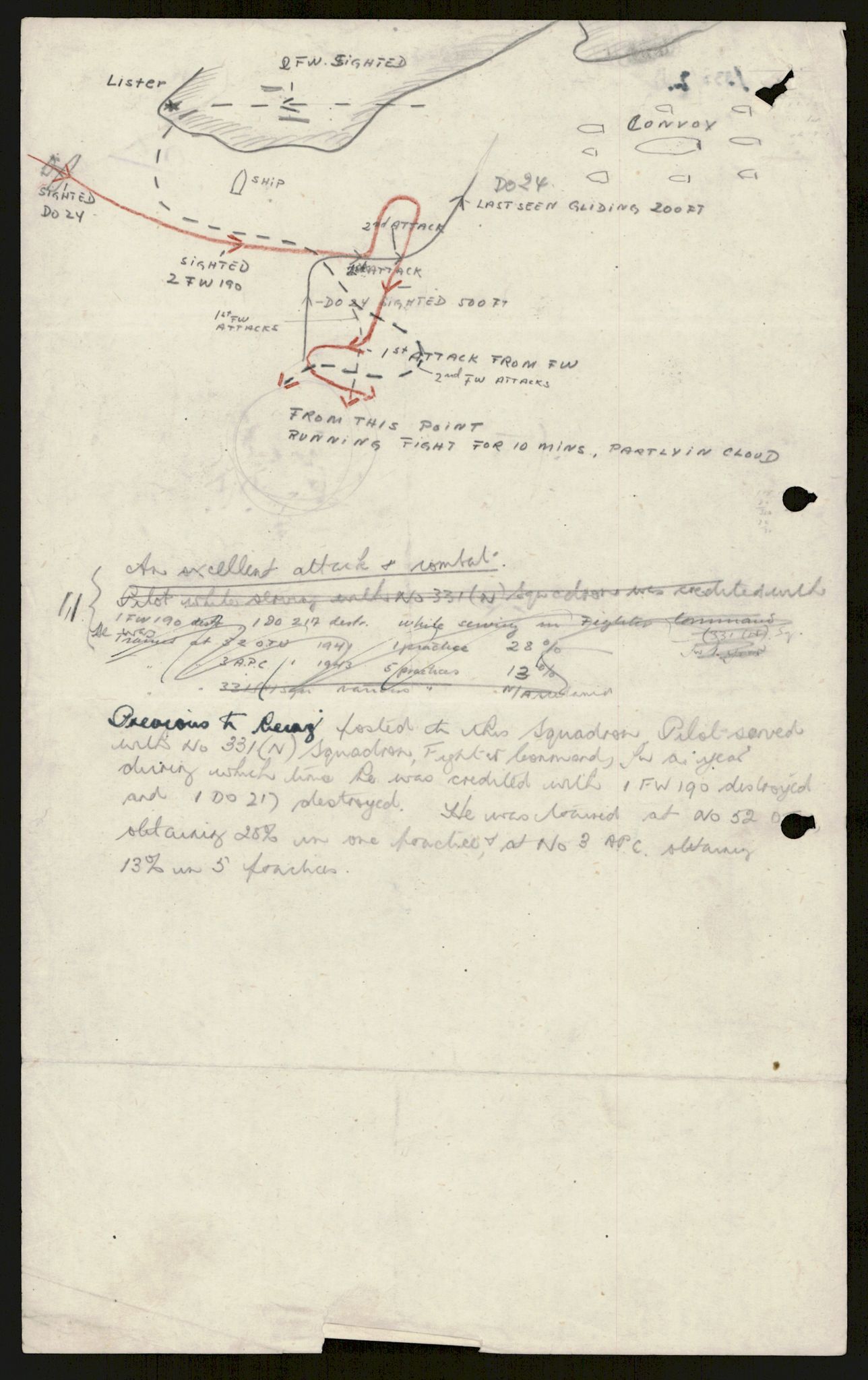 Forsvaret, 333 Skvadron, RA/RAFA-2003/1/Da/L0041: Combat, Crash and and Circumstantial Reports , 1943-1945, s. 536