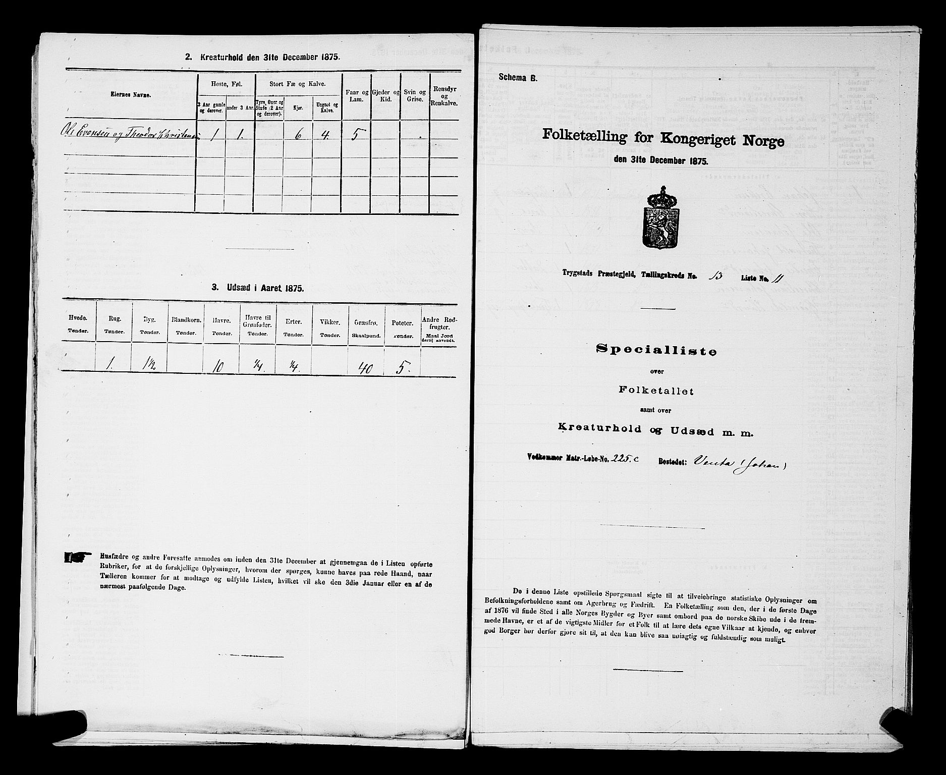 RA, Folketelling 1875 for 0122P Trøgstad prestegjeld, 1875, s. 1453