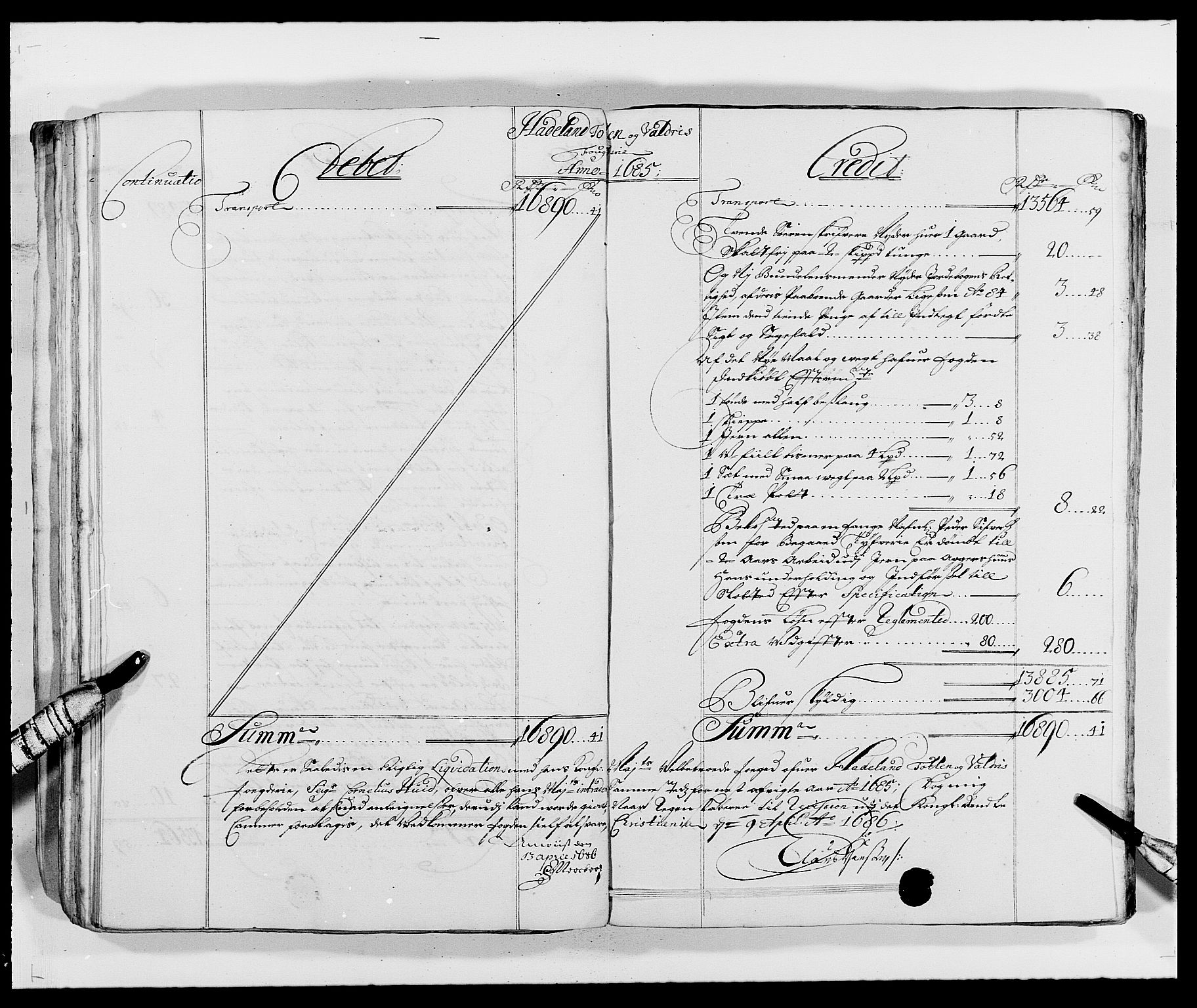 Rentekammeret inntil 1814, Reviderte regnskaper, Fogderegnskap, AV/RA-EA-4092/R18/L1287: Fogderegnskap Hadeland, Toten og Valdres, 1688, s. 121