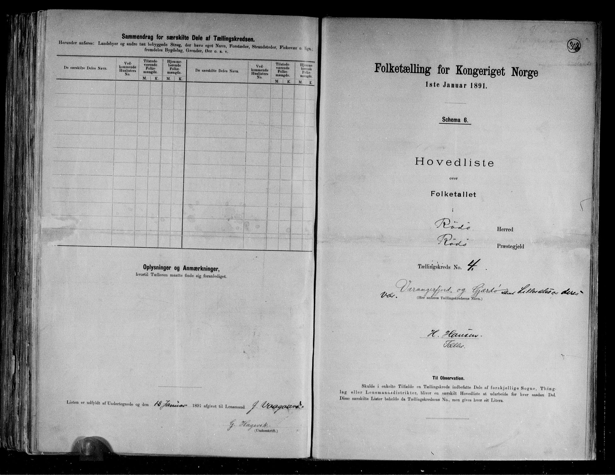 RA, Folketelling 1891 for 1836 Rødøy herred, 1891, s. 11