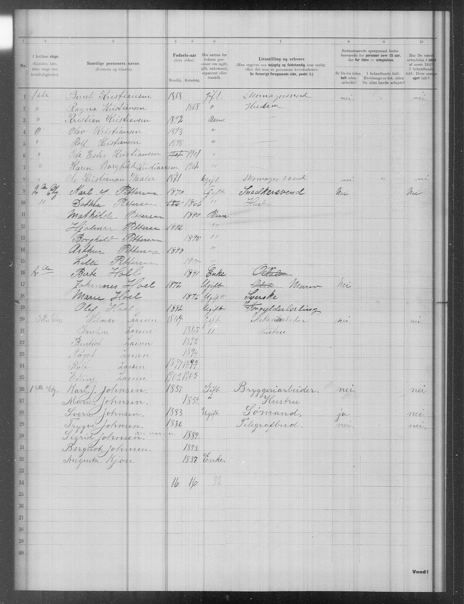 OBA, Kommunal folketelling 31.12.1902 for Kristiania kjøpstad, 1902, s. 14275