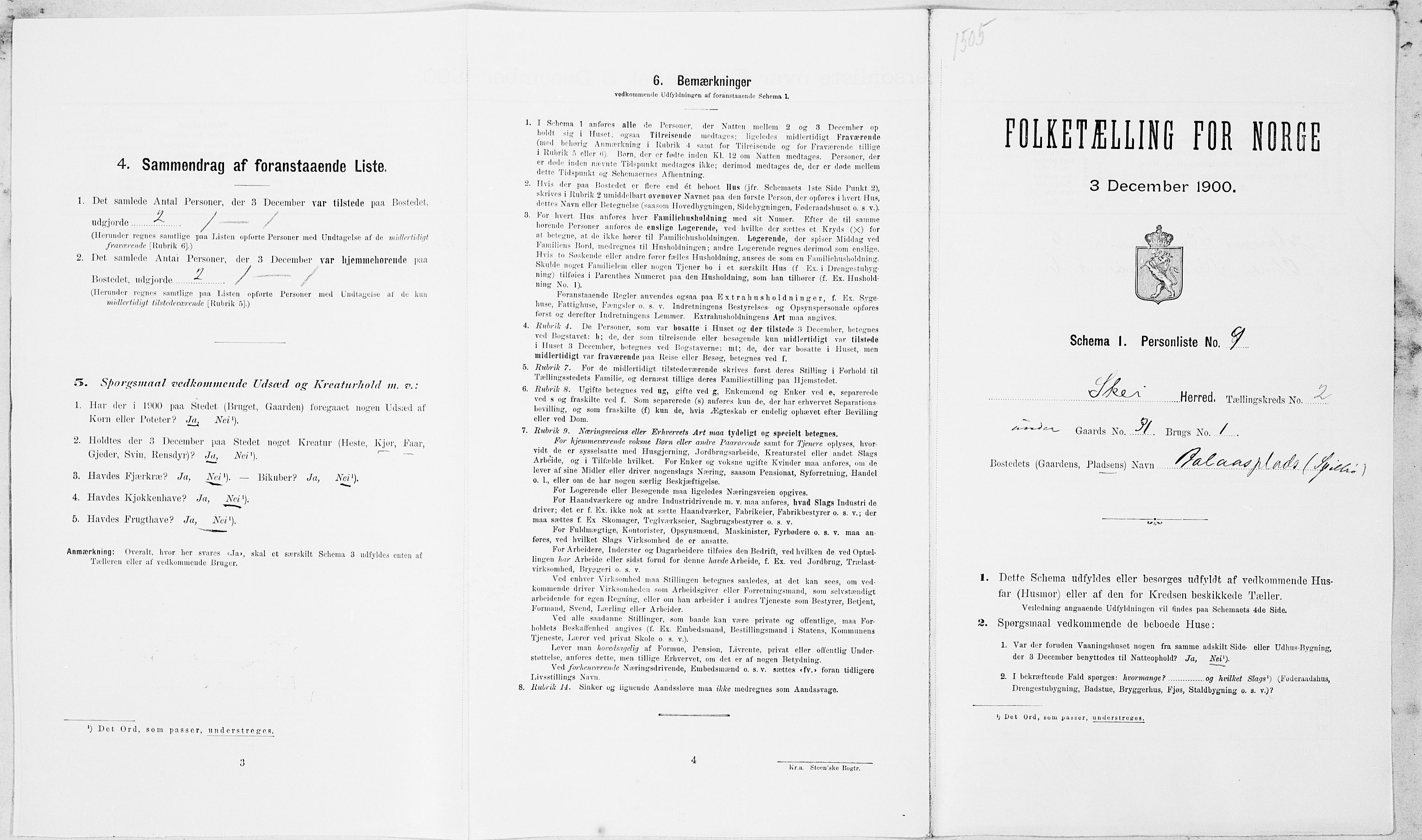 SAT, Folketelling 1900 for 1732 Skei herred, 1900, s. 194
