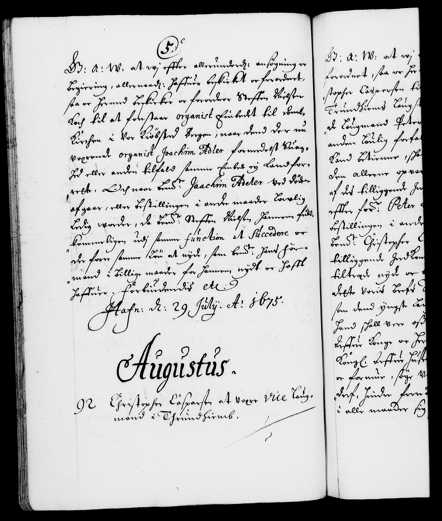 Danske Kanselli 1572-1799, RA/EA-3023/F/Fc/Fca/Fcaa/L0012: Norske registre (mikrofilm), 1674-1680, s. 149b