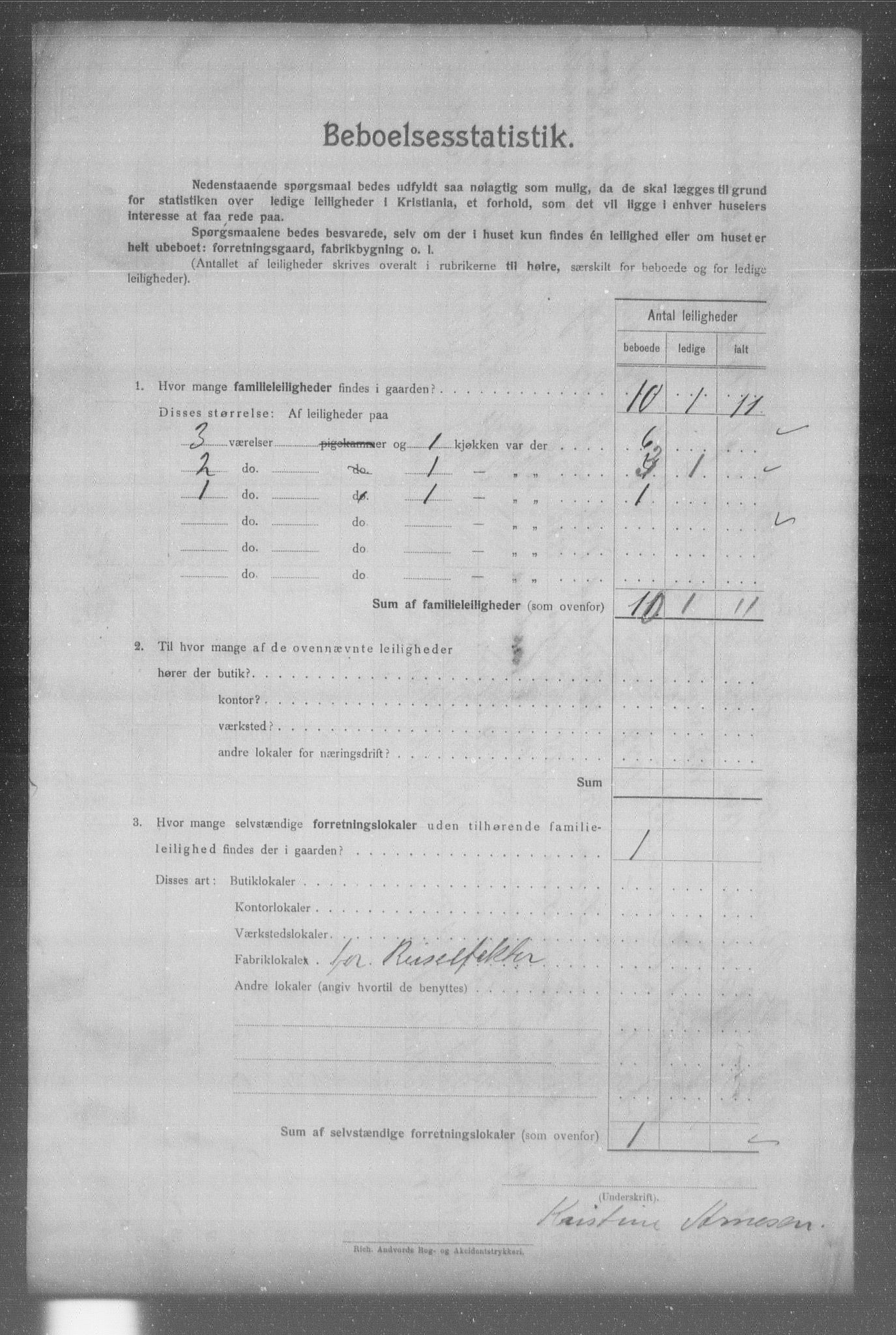 OBA, Kommunal folketelling 31.12.1904 for Kristiania kjøpstad, 1904, s. 3689