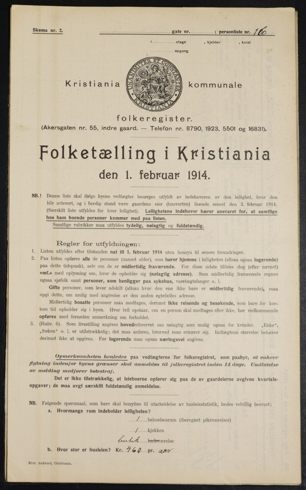 OBA, Kommunal folketelling 1.2.1914 for Kristiania, 1914, s. 70129