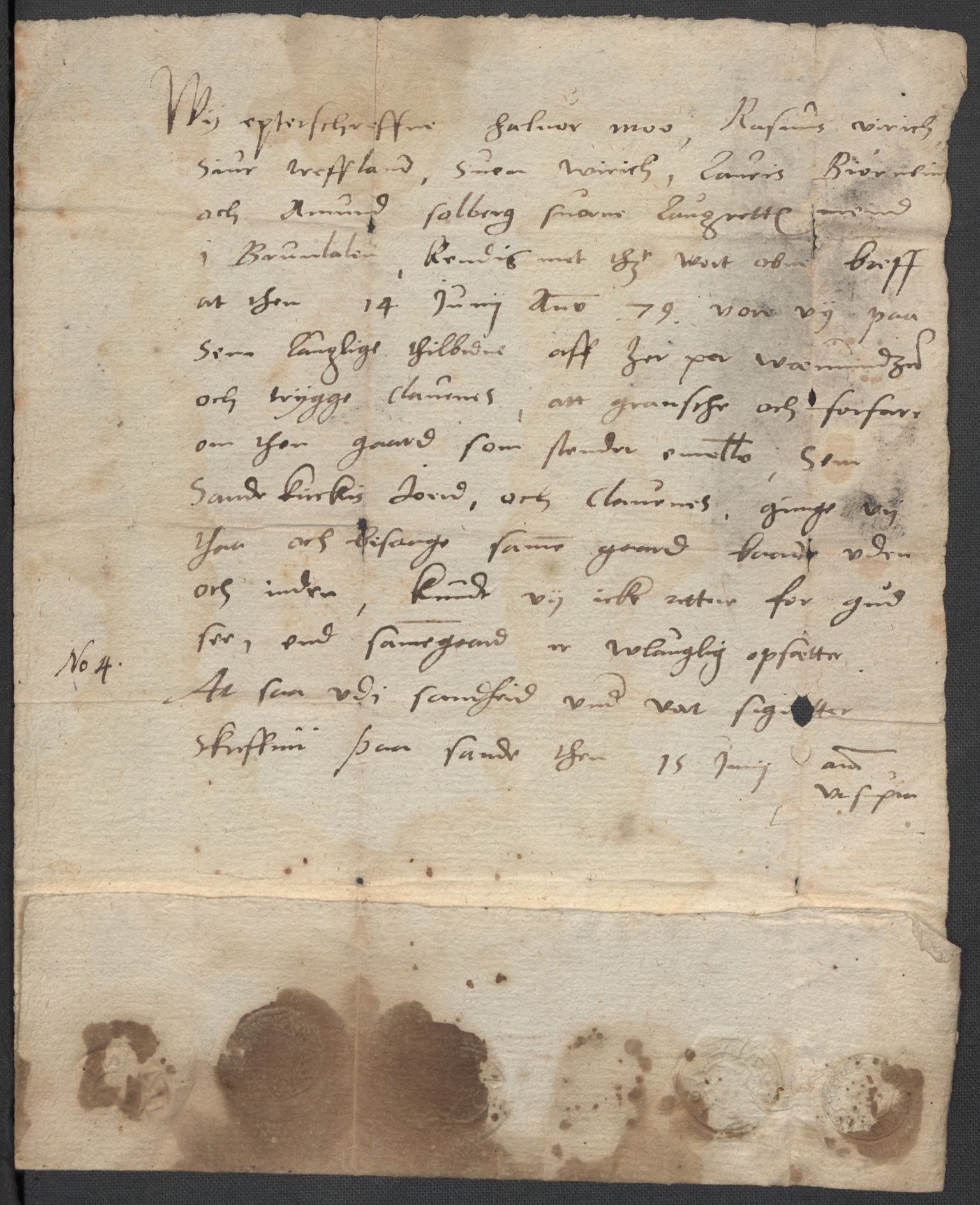 Riksarkivets diplomsamling, AV/RA-EA-5965/F02/L0081: Dokumenter, 1579, s. 20