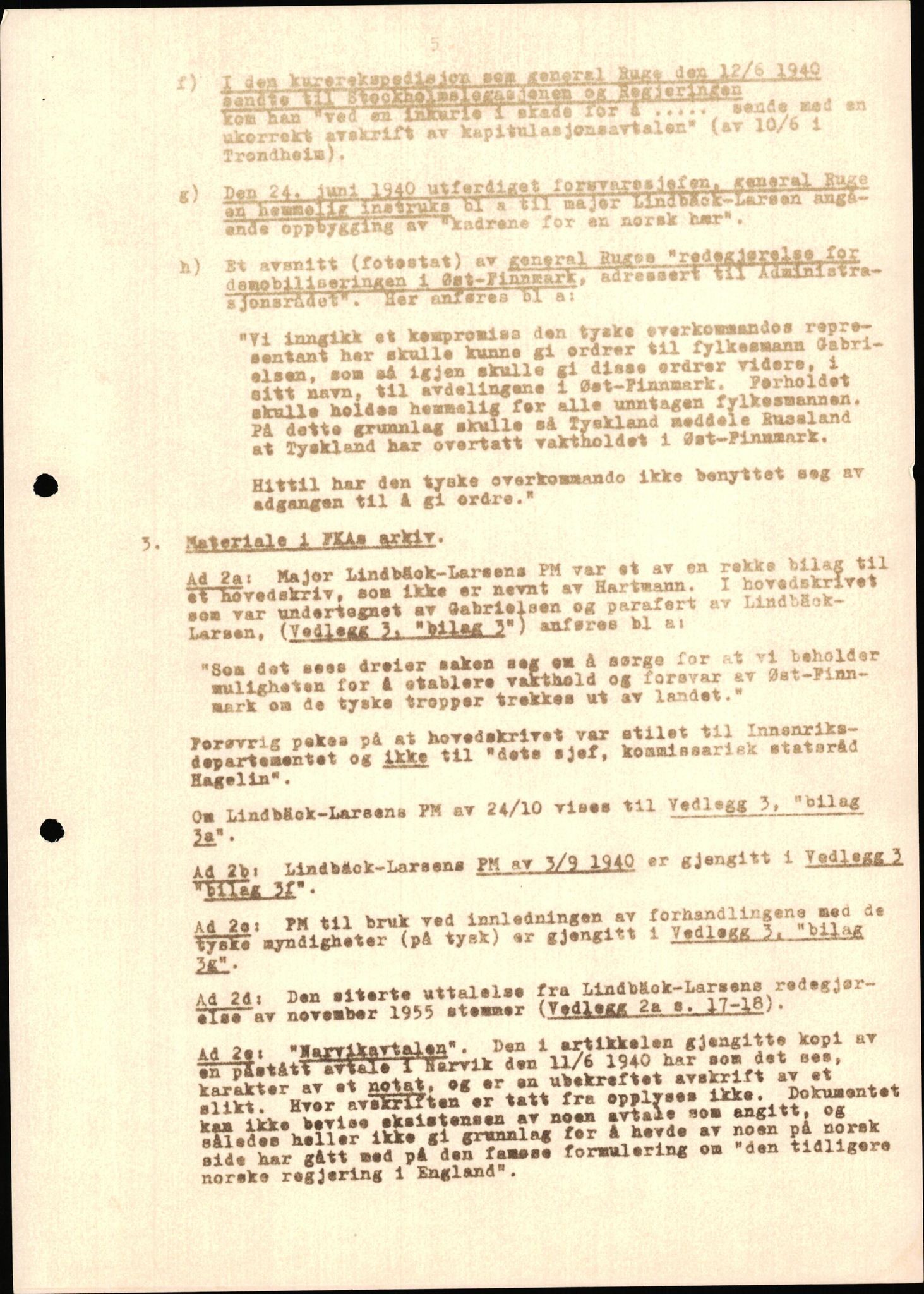 Forsvaret, Forsvarets krigshistoriske avdeling, AV/RA-RAFA-2017/Y/Yf/L0199: II-C-11-2101  -  Kapitulasjonen i 1940, 1940-1971, s. 230