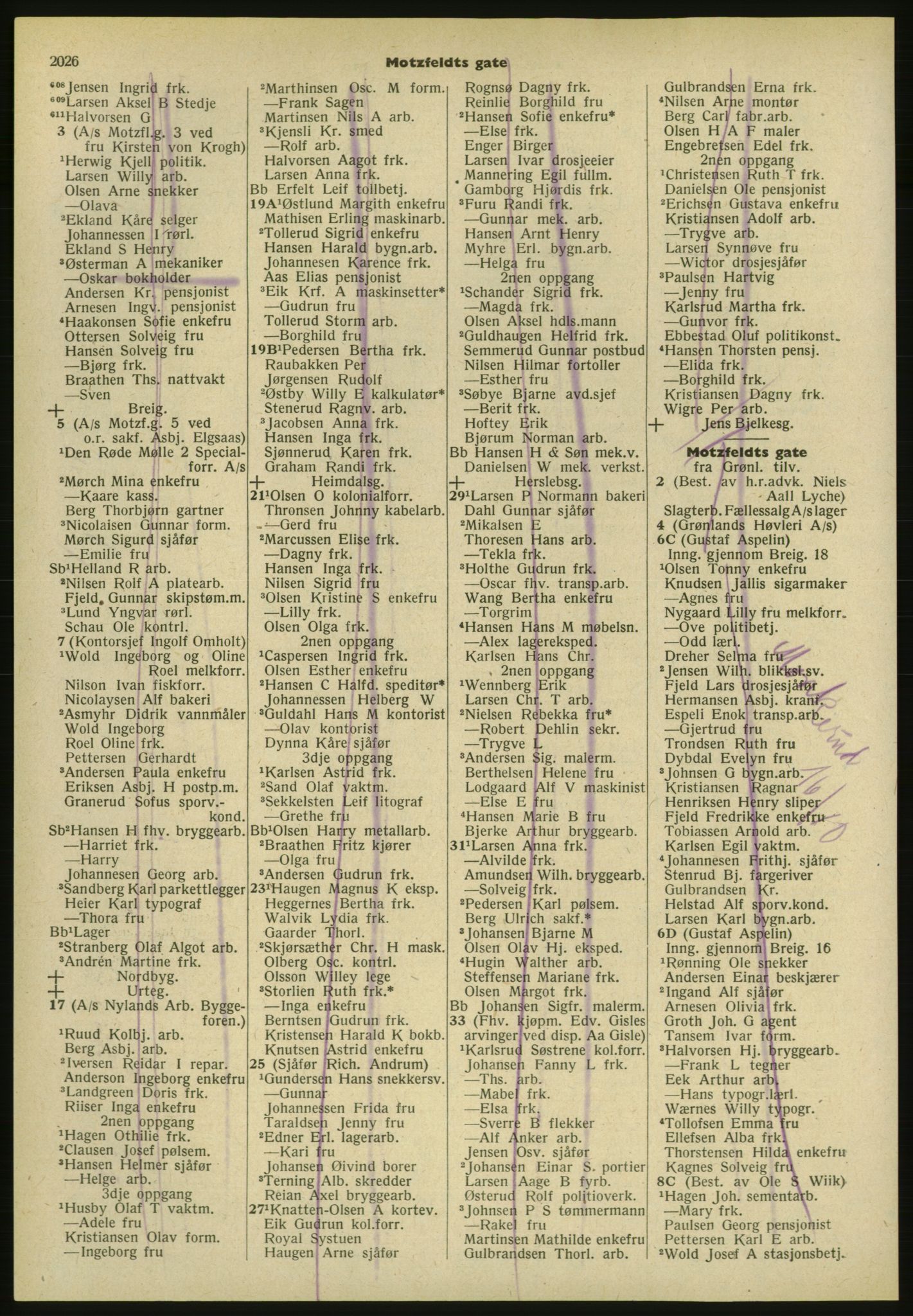 Kristiania/Oslo adressebok, PUBL/-, 1952, s. 2026