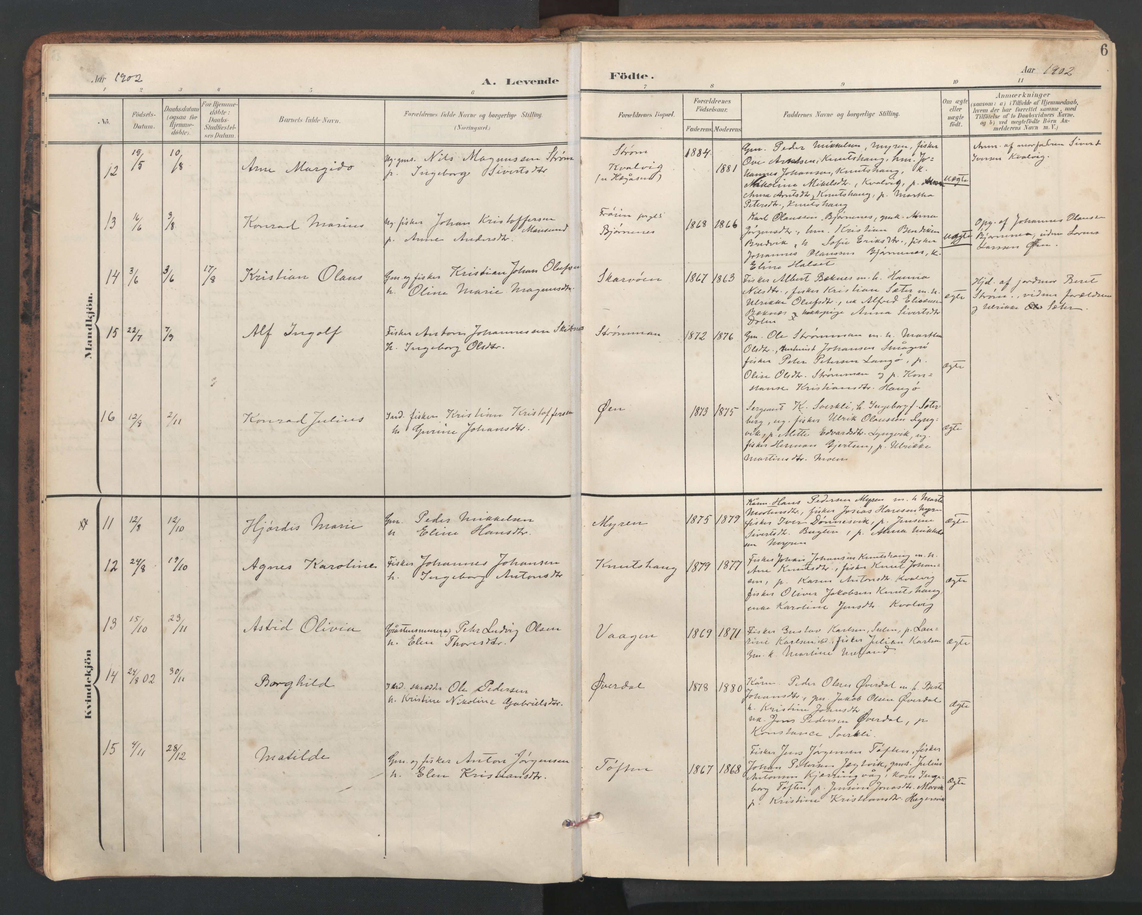Ministerialprotokoller, klokkerbøker og fødselsregistre - Sør-Trøndelag, AV/SAT-A-1456/634/L0537: Ministerialbok nr. 634A13, 1896-1922, s. 6