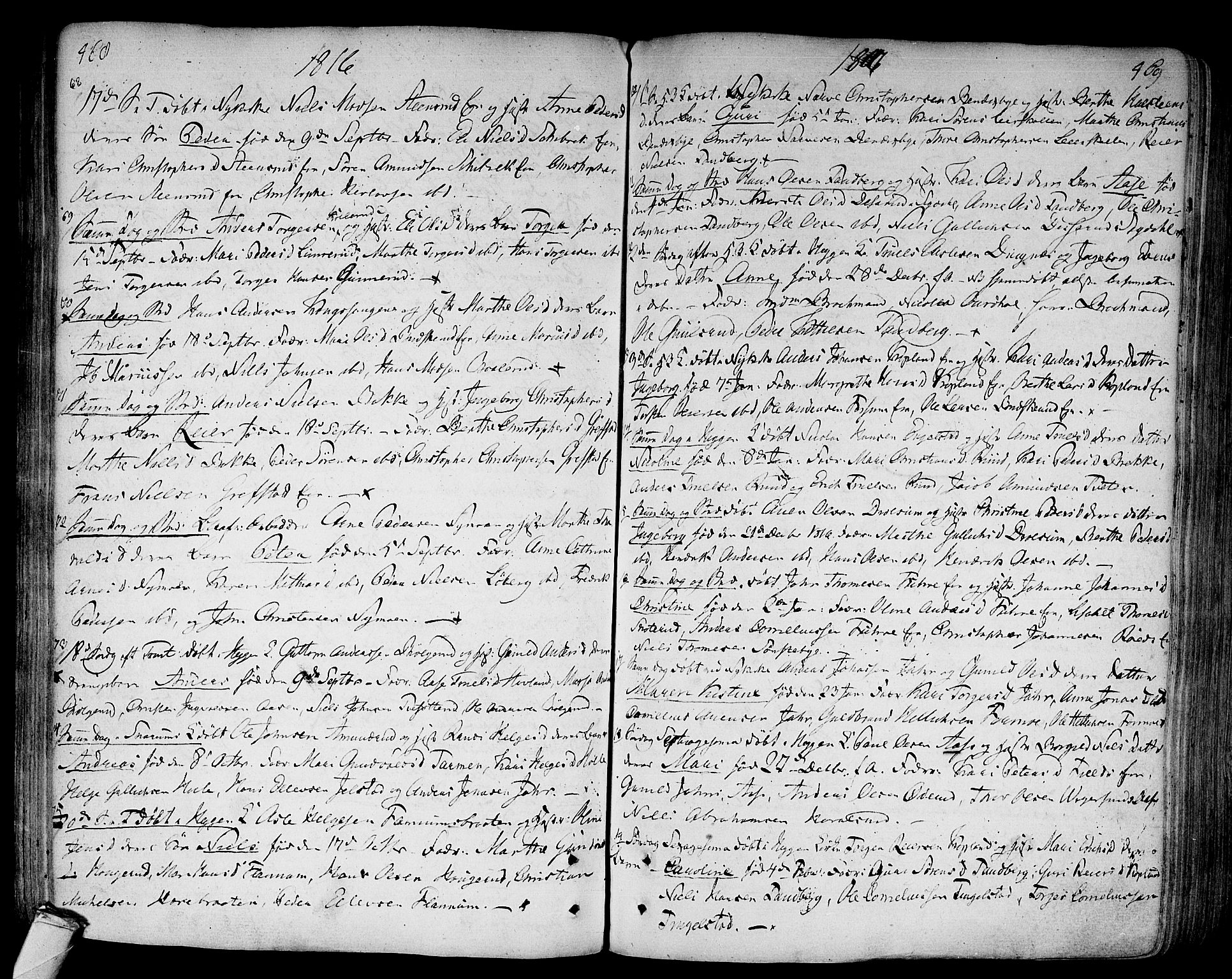 Modum kirkebøker, AV/SAKO-A-234/F/Fa/L0003: Ministerialbok nr. 3, 1783-1819, s. 468-469