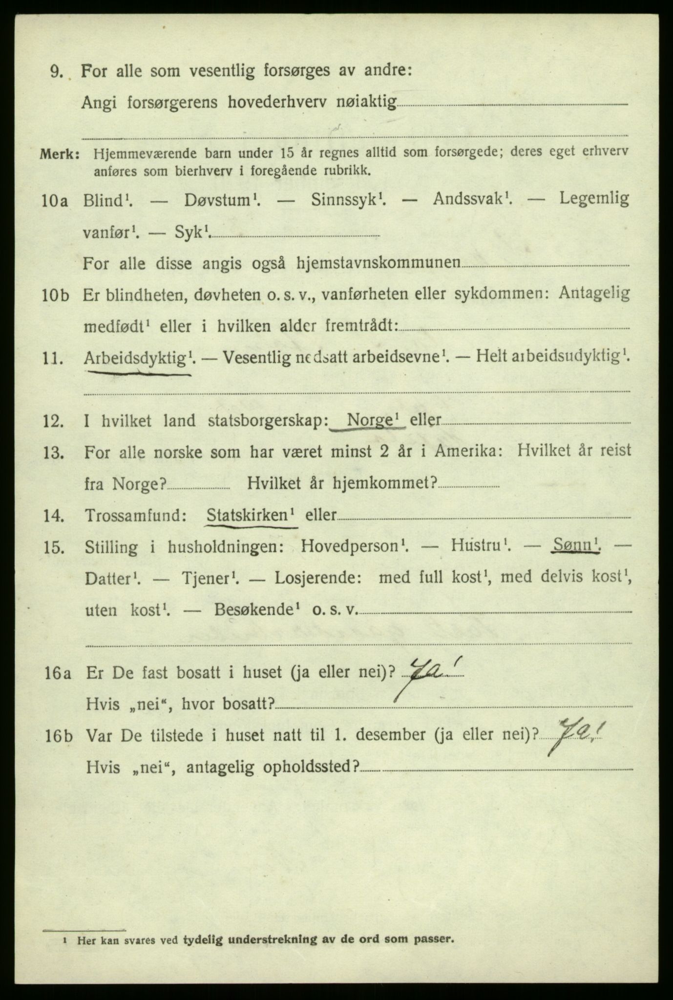 SAB, Folketelling 1920 for 1419 Leikanger herred, 1920, s. 951