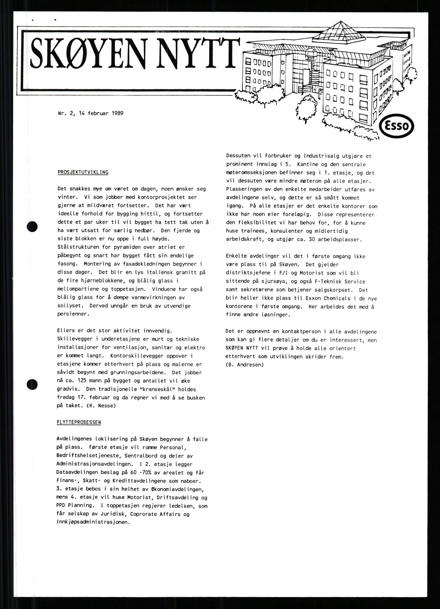 Pa 0982 - Esso Norge A/S, AV/SAST-A-100448/X/Xd/L0003: Ukenytt, 1987-1991